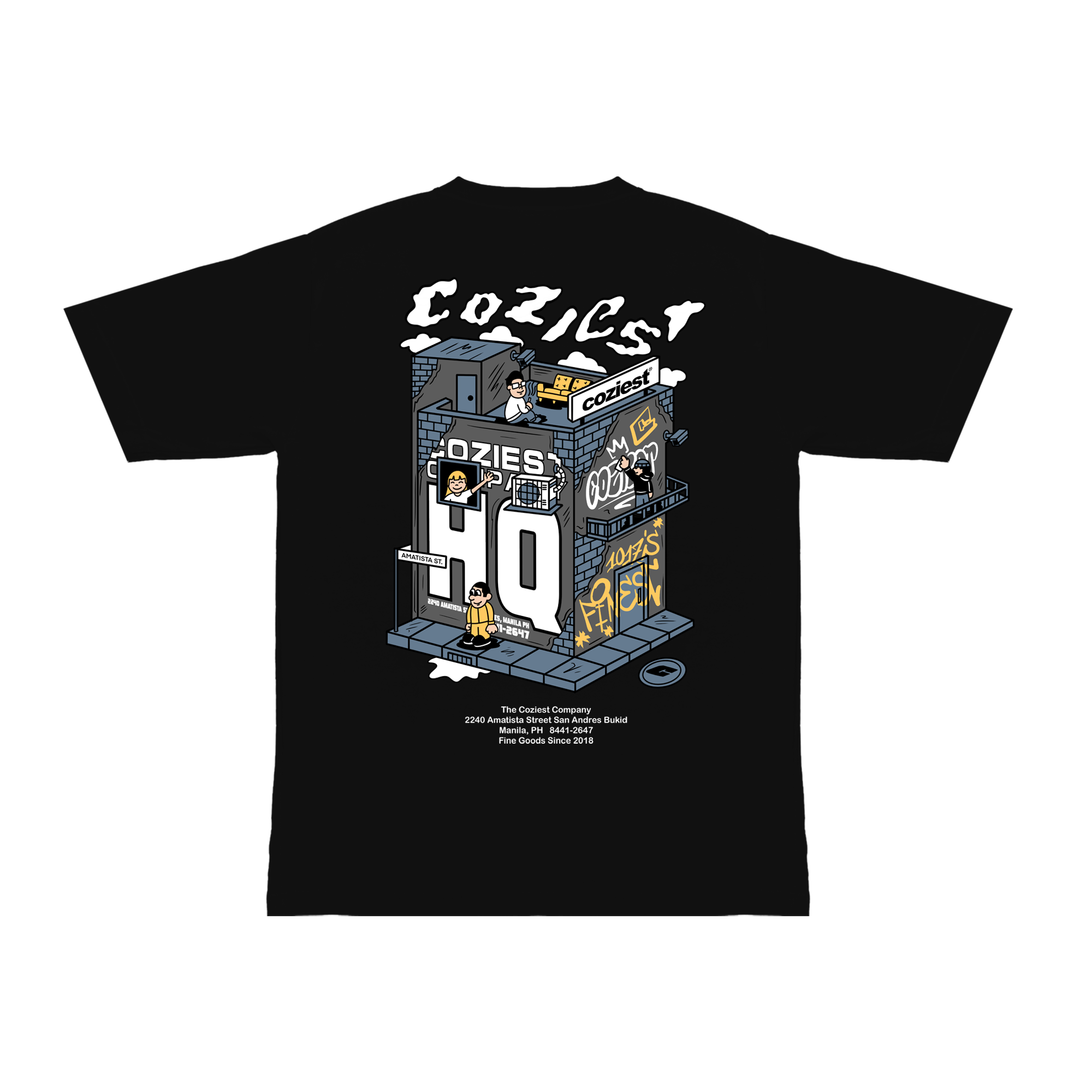 "HQ" CalleCon Tee in Black Colorway