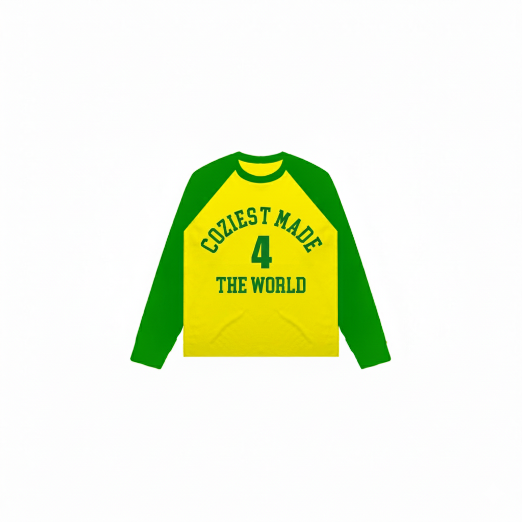 "Raglan" Longsleeve in Yellow and Green Colorway