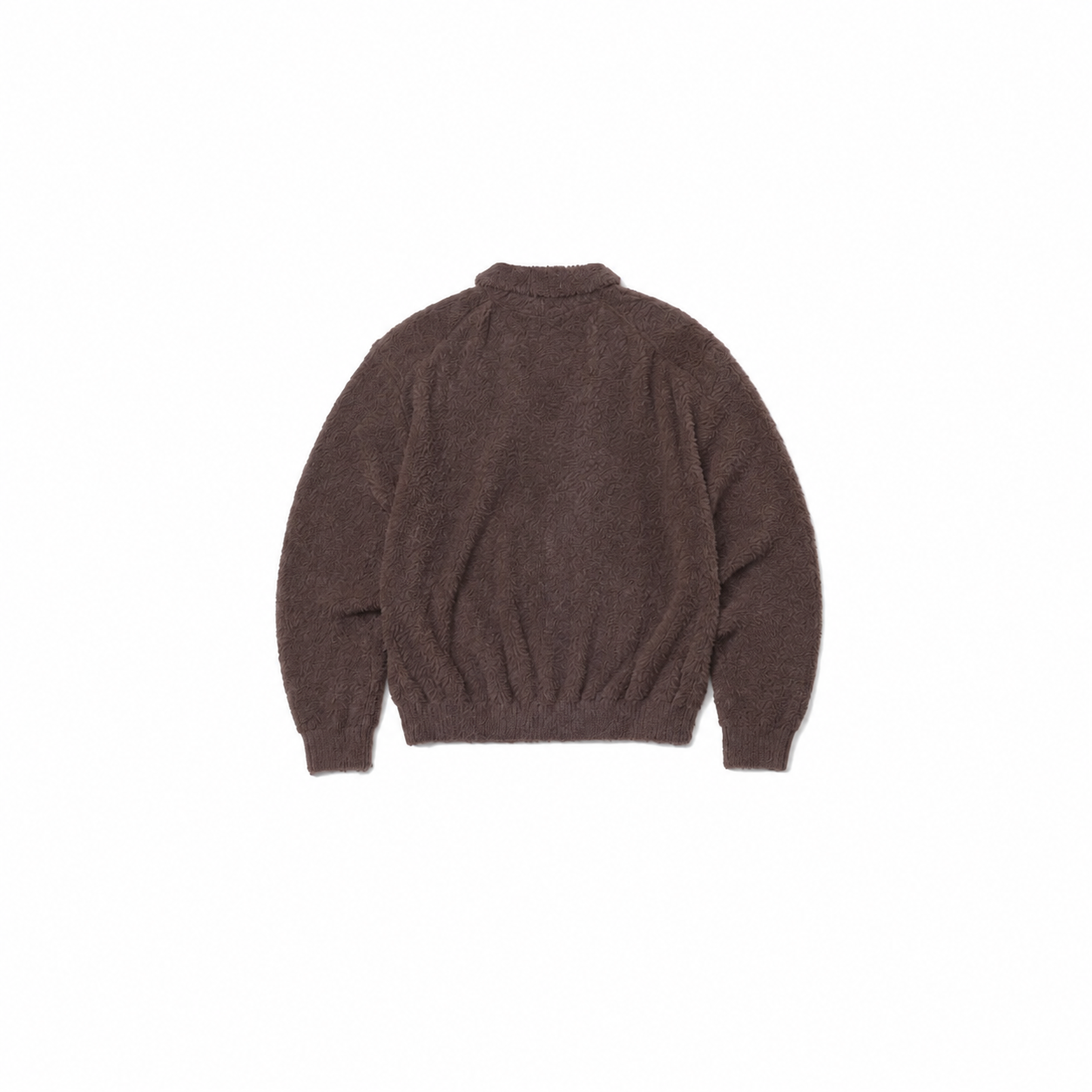 "Fur" Long Sleeve Polo in Brown Colorway
