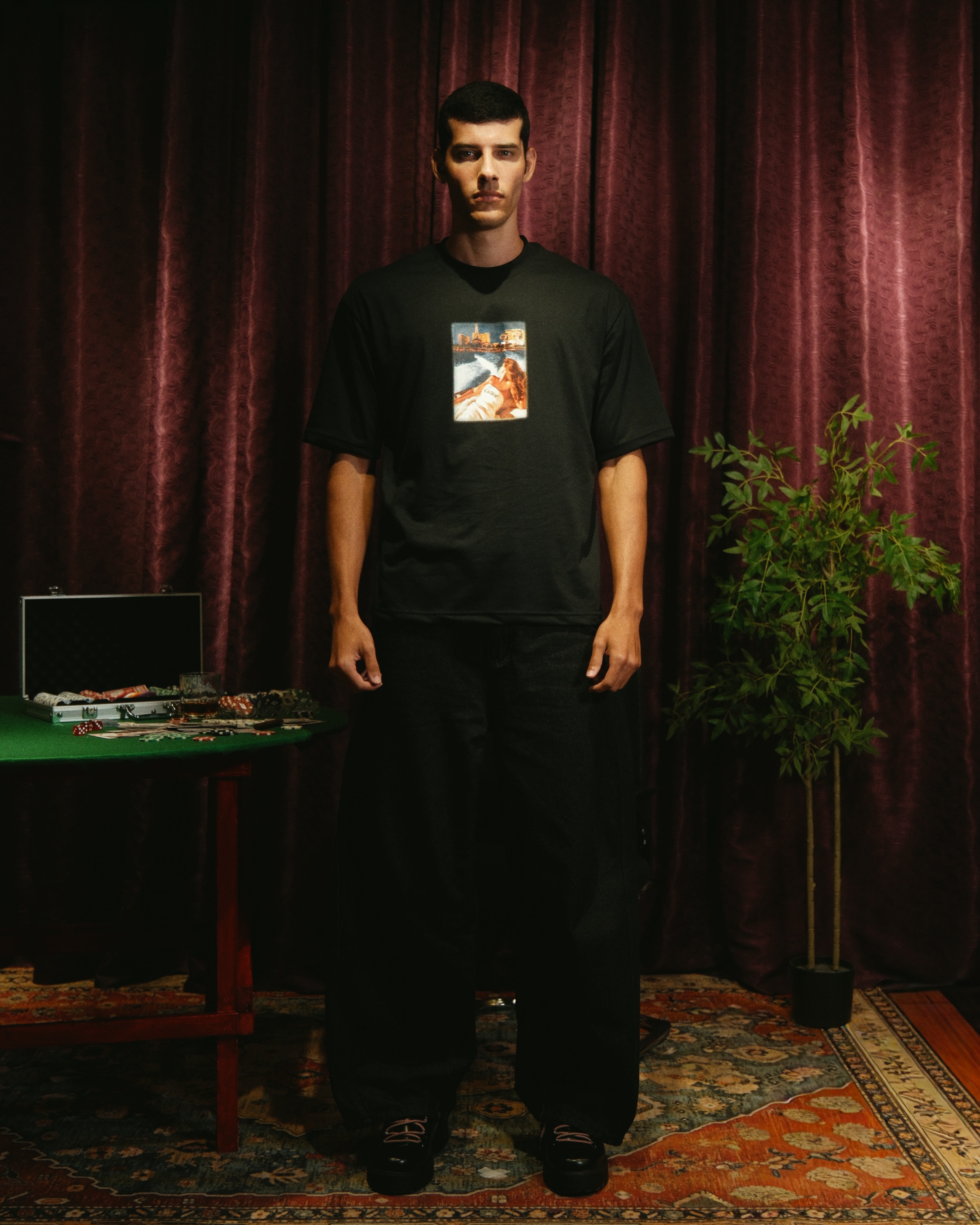 "Skyline" Tee in Black Colorway