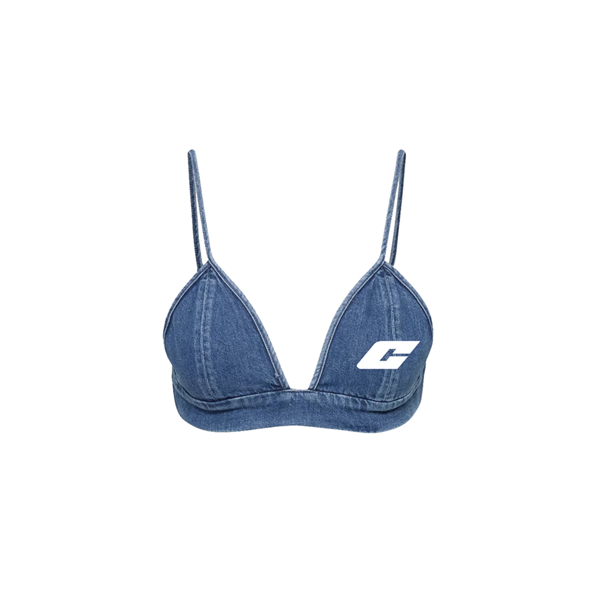 "The Fifth" Denim Bra in Blue Colorway