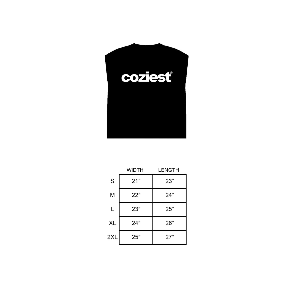 "Ikea" Muscle Tee in Black