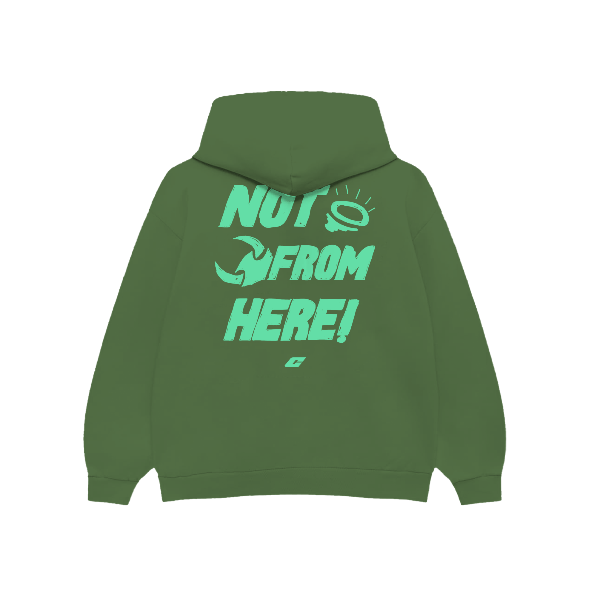 “NFH” Hoodie in Military Green Colorway
