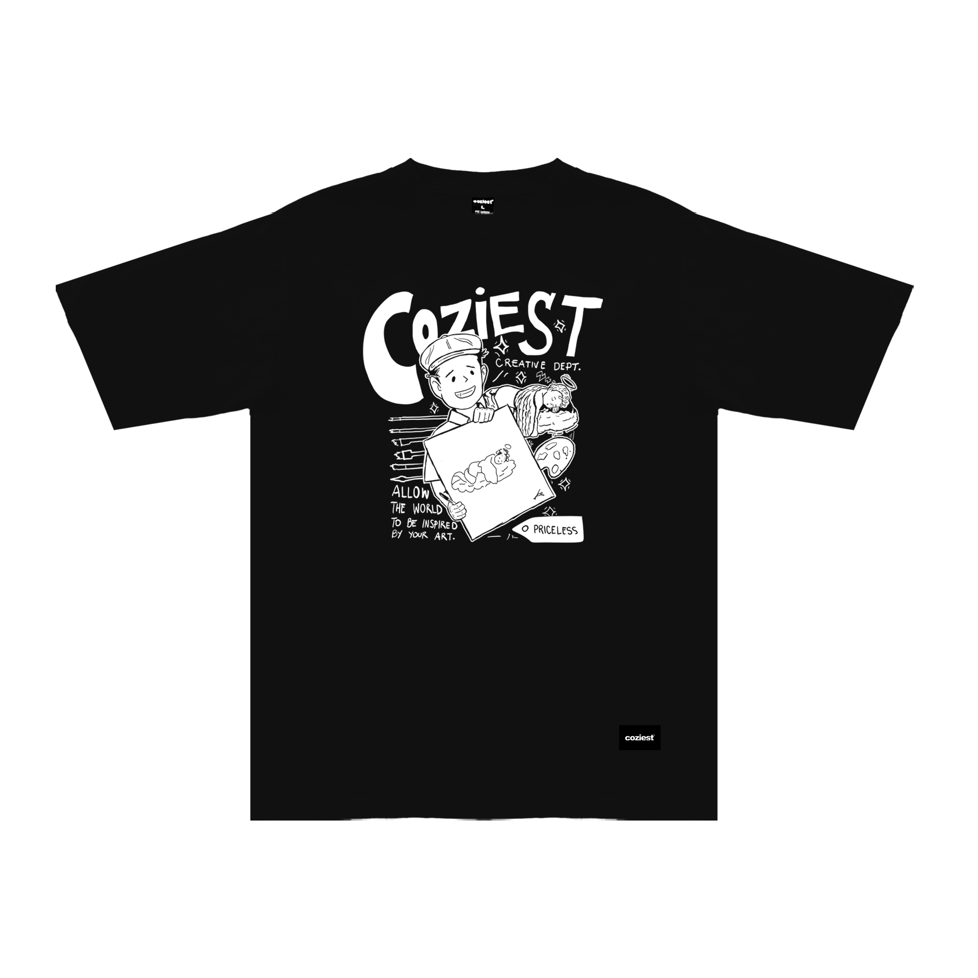 "Painter" Tee in Black Colorway"