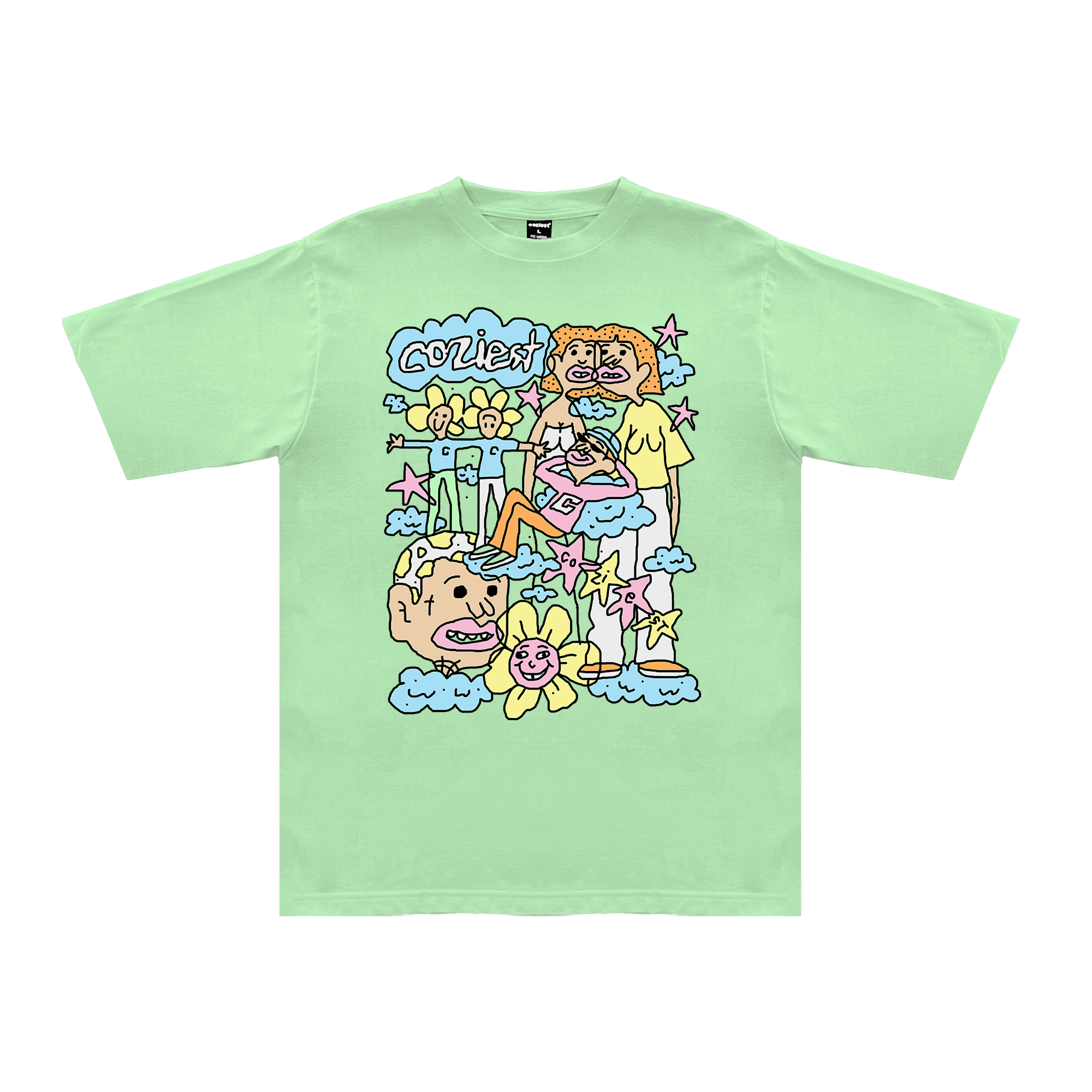 "Peace" Tee in Mint Green Colorway