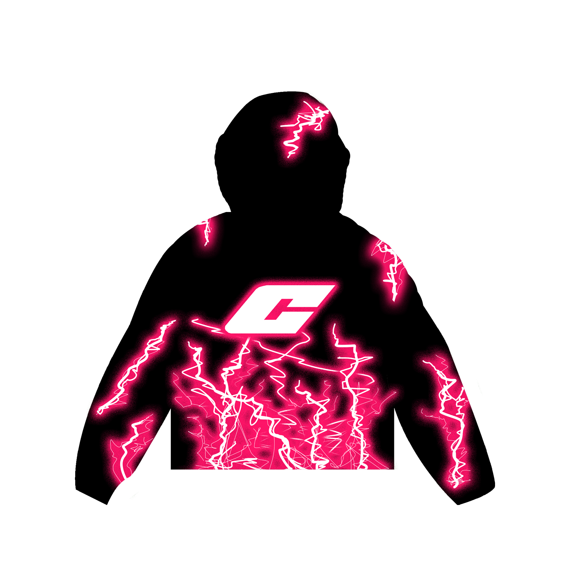 “Thunder” Windbreaker in Black and Pink Colorway