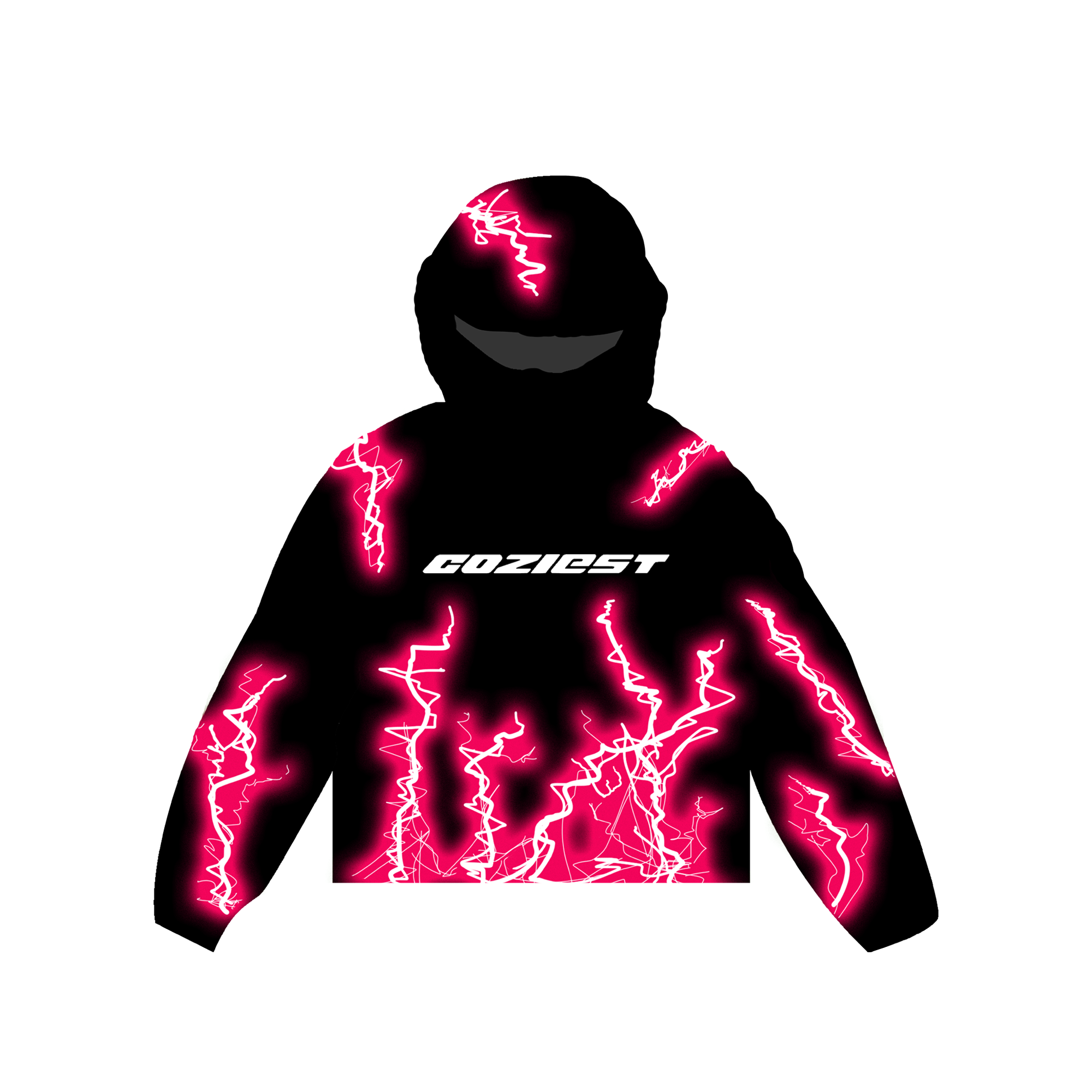 “Thunder” Windbreaker in Black and Pink Colorway