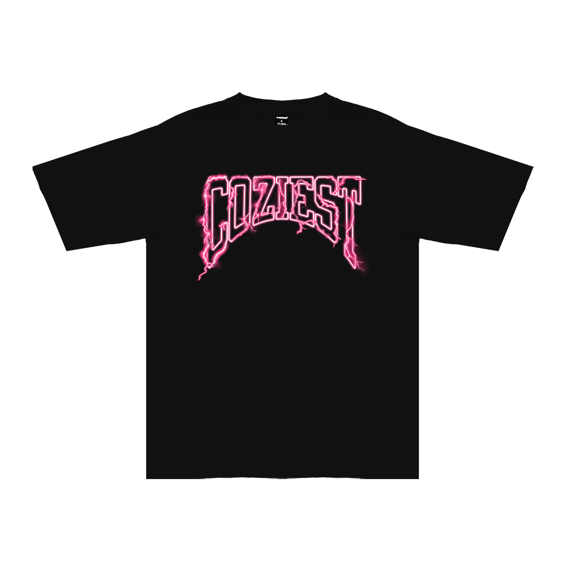 “Thunder Arc” shirt in black and pink colorway