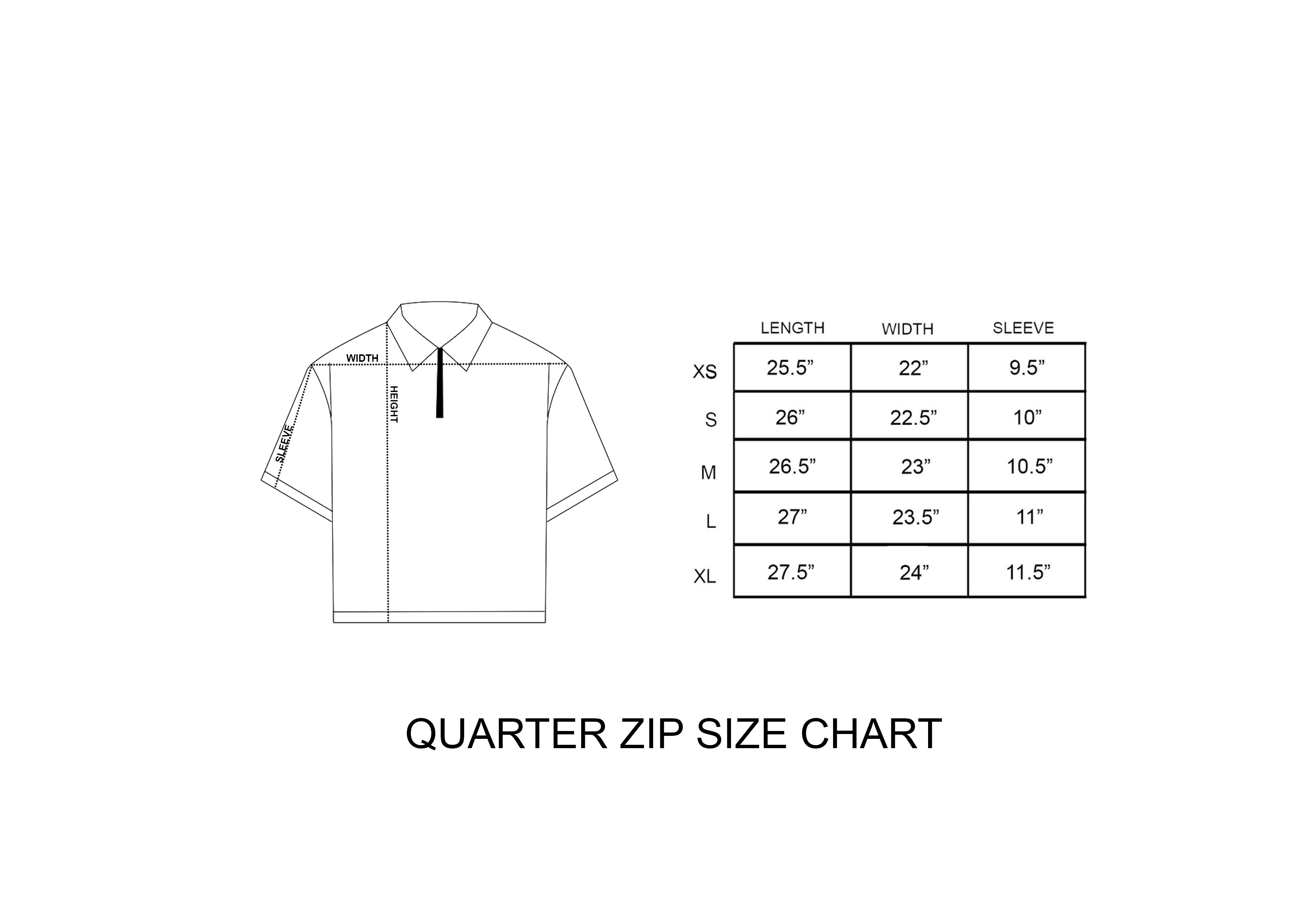 "Workwear" Quarter Zip Polo in Black Colorway.