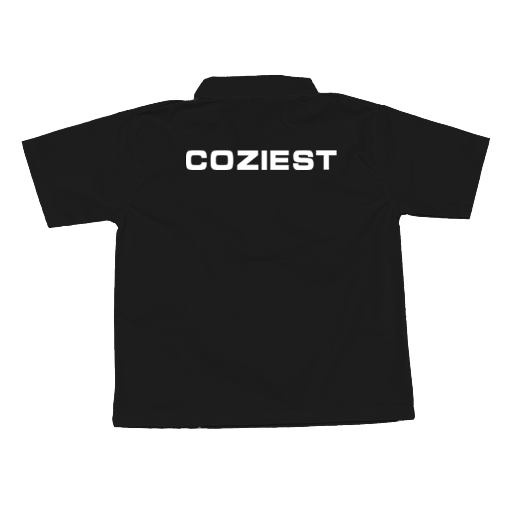 "Workwear" Quarter Zip Polo in Black Colorway.