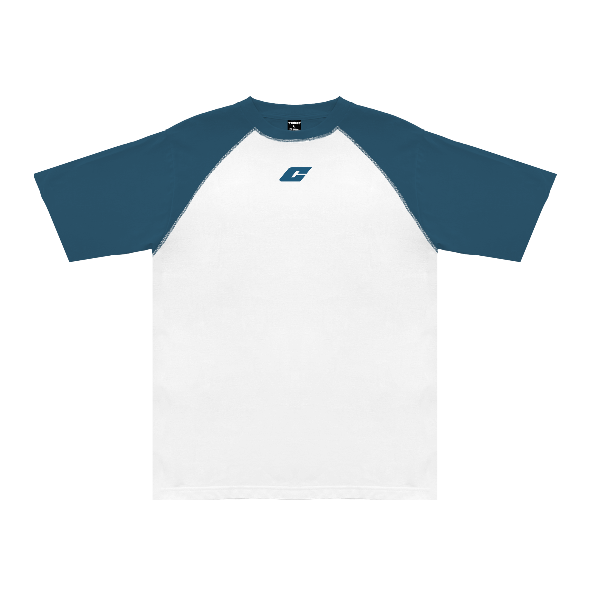 "The Fifth" Raglan Tee in Blue Colorway