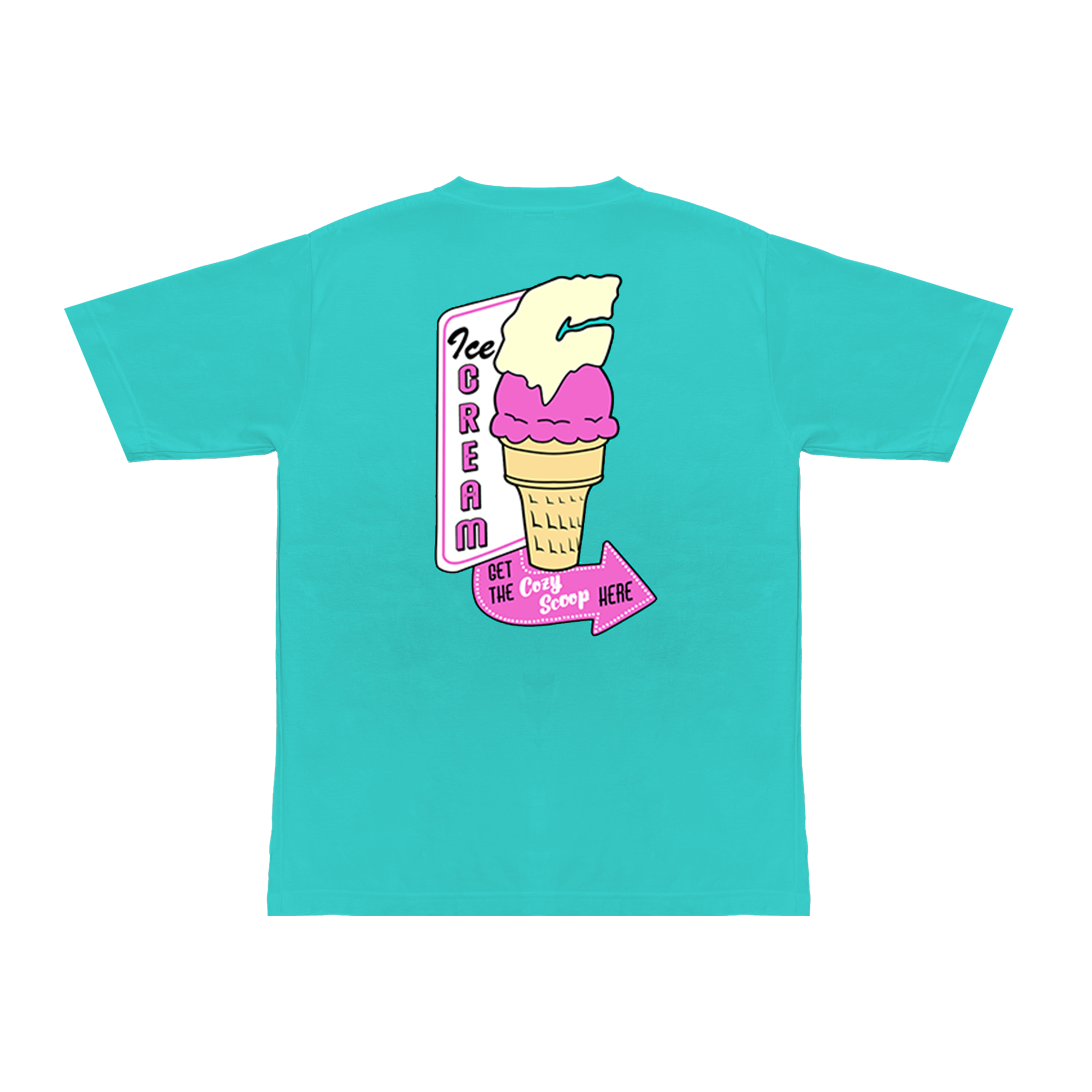 "Scoop" Tee in Celeste Colorway