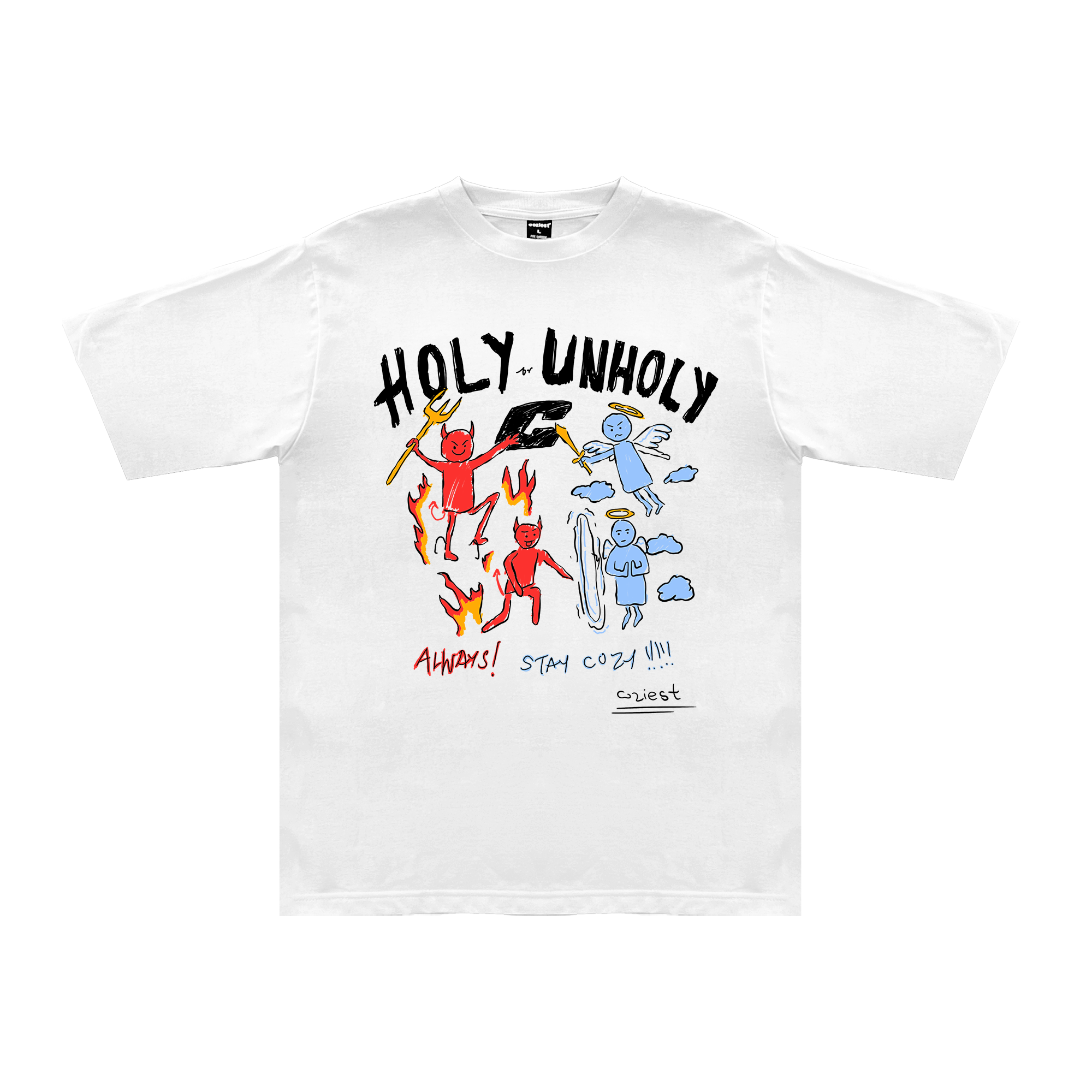"Sketch" Tee in White Colorway