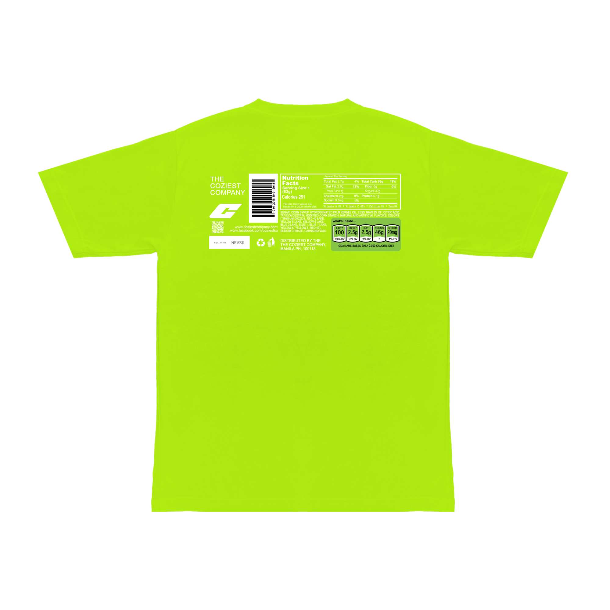"Skittz" Tee in Apple Green Colorway