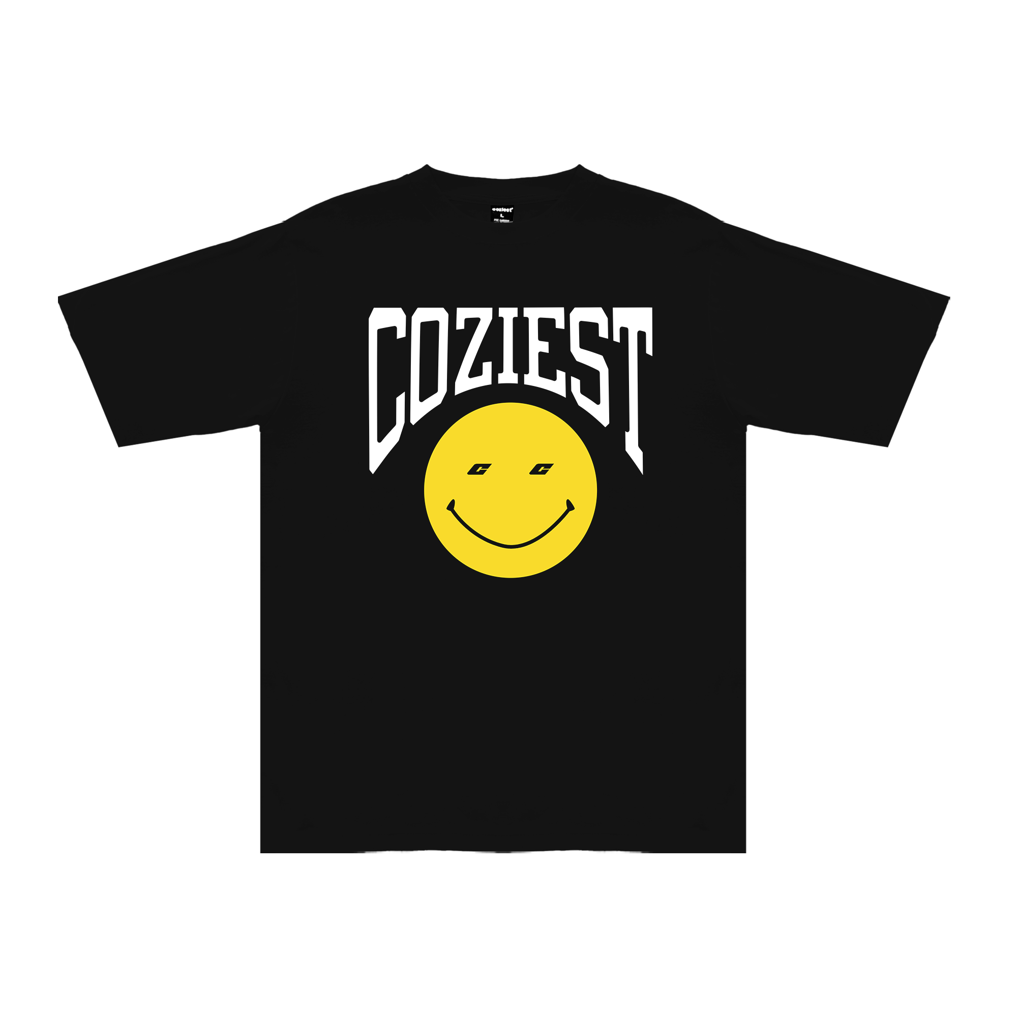 "Smiley Arc" Tee in Black Colorway