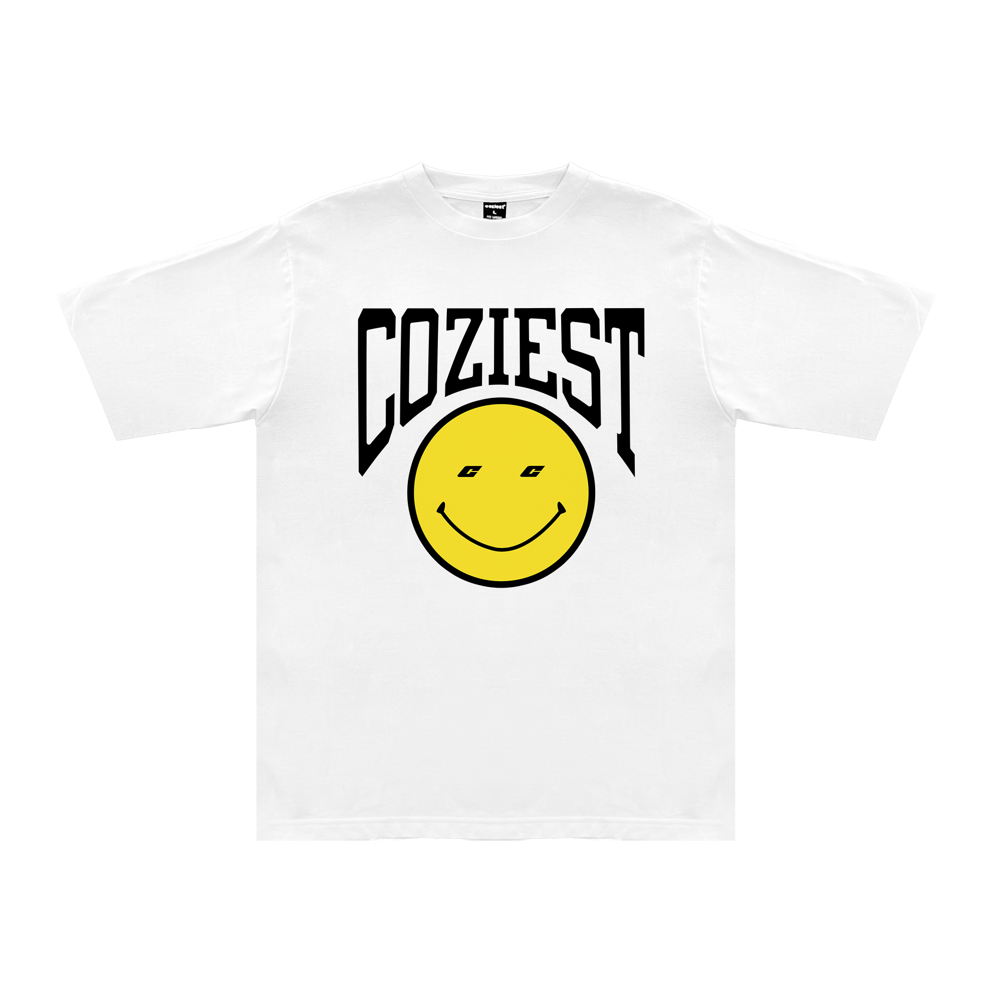 "Smiley Arc" Tee in White Colorway