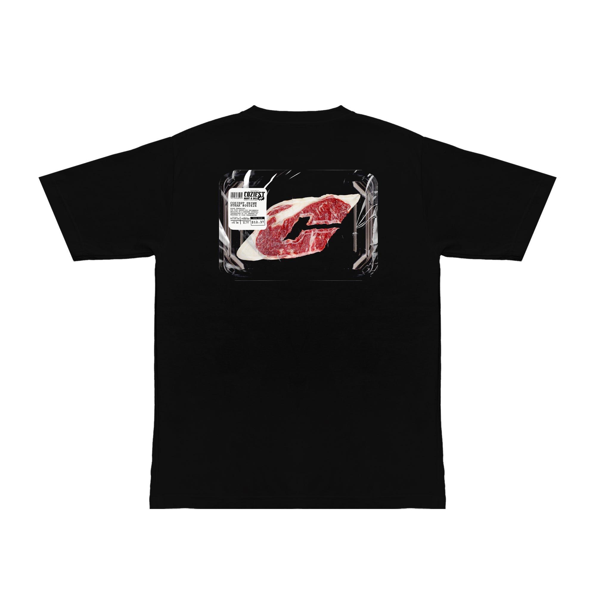 "Steak" Tee in Black Colorway