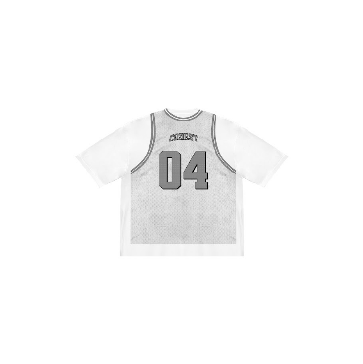 "04 Jersey" Tee in Black and White Colorway