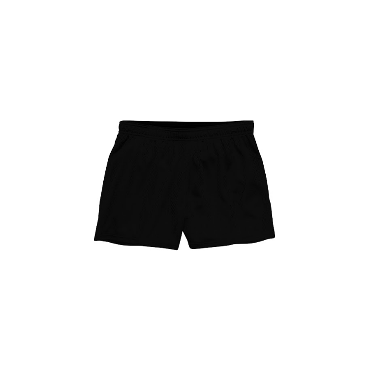 "Bone" Mesh Shorts in Black Colorway