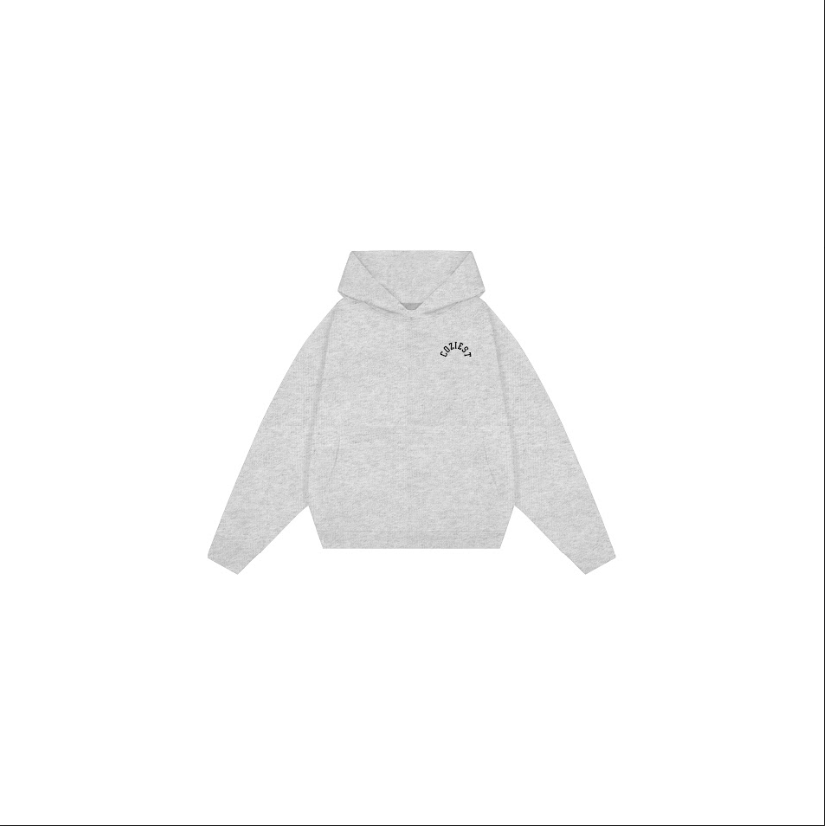 "Crown" Hoodie in Black, Heather Gray and White Colorway