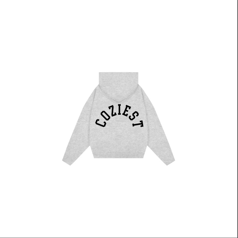 "Crown" Hoodie in Black, Heather Gray and White Colorway