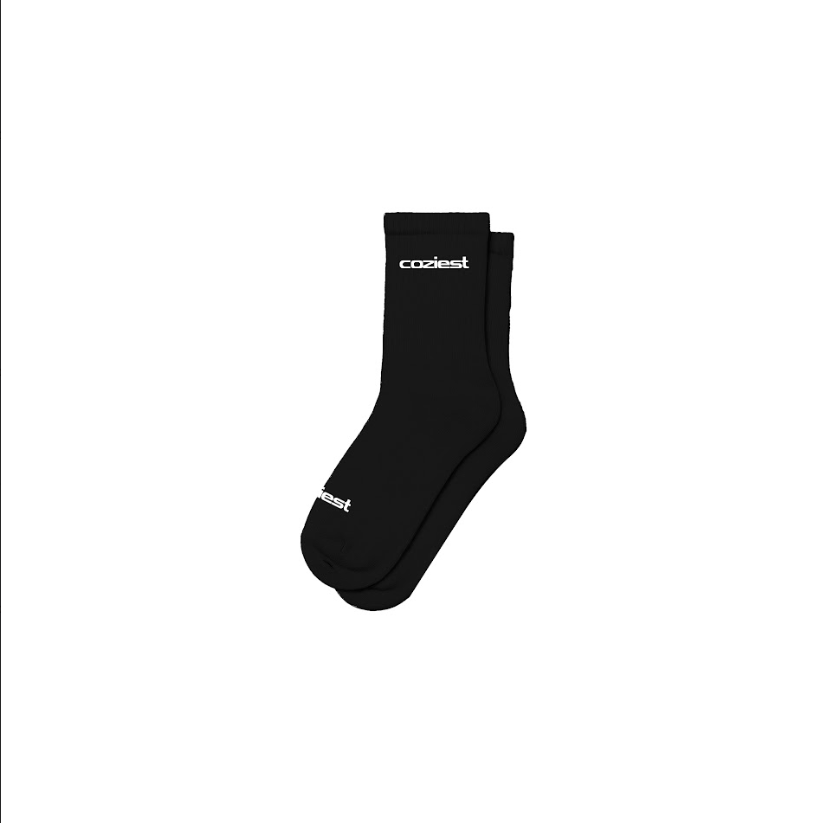 "Blur" Socks in Black and White Colorway