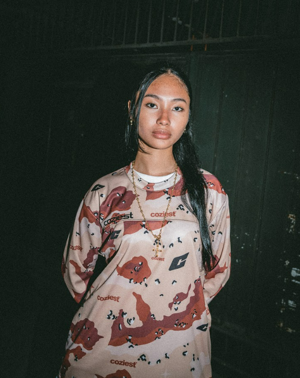 "Camou" Longsleeve in Beige,Black and Green Colorway
