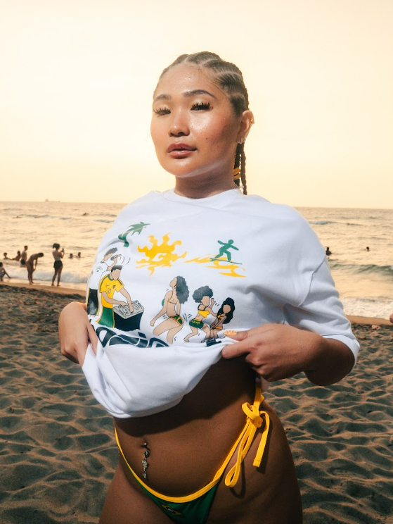 "Party" Tee in White Colorway