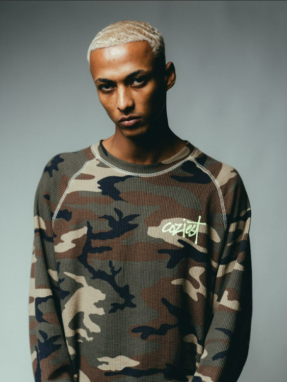 “Waffle Camou Lime” Longsleeve