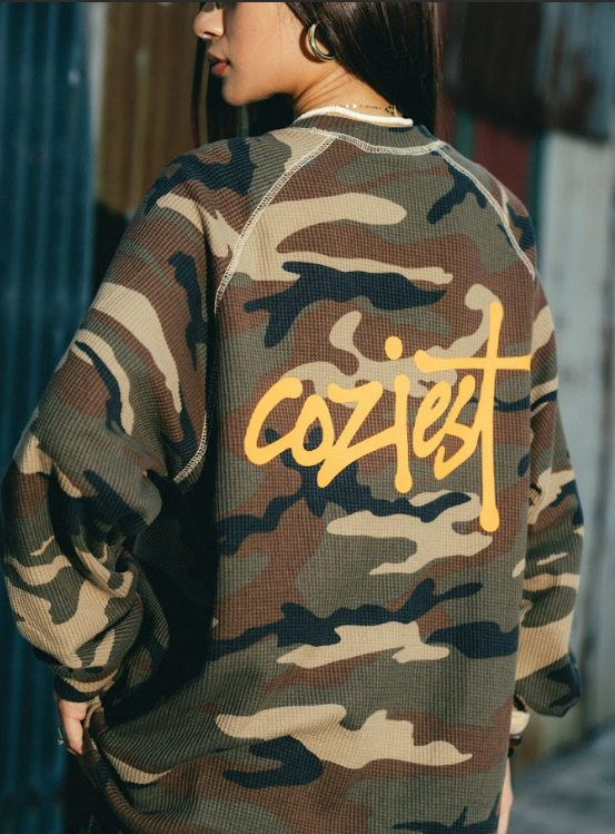 “Waffle Camou Orange” Longsleeve