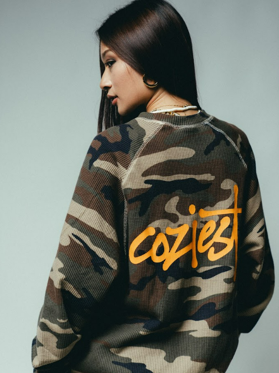 “Waffle Camou Orange” Longsleeve