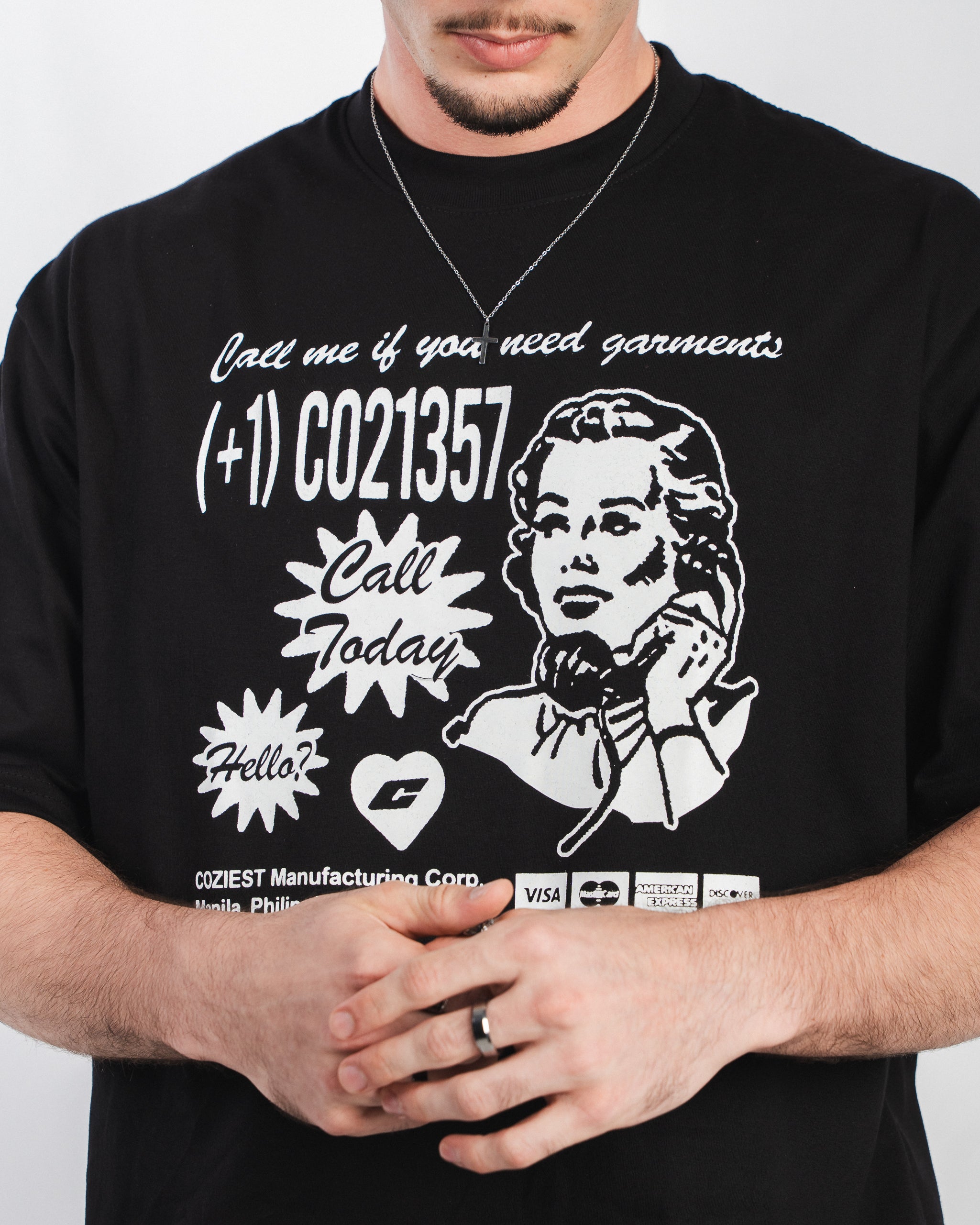 "Call Me" Tee in Black