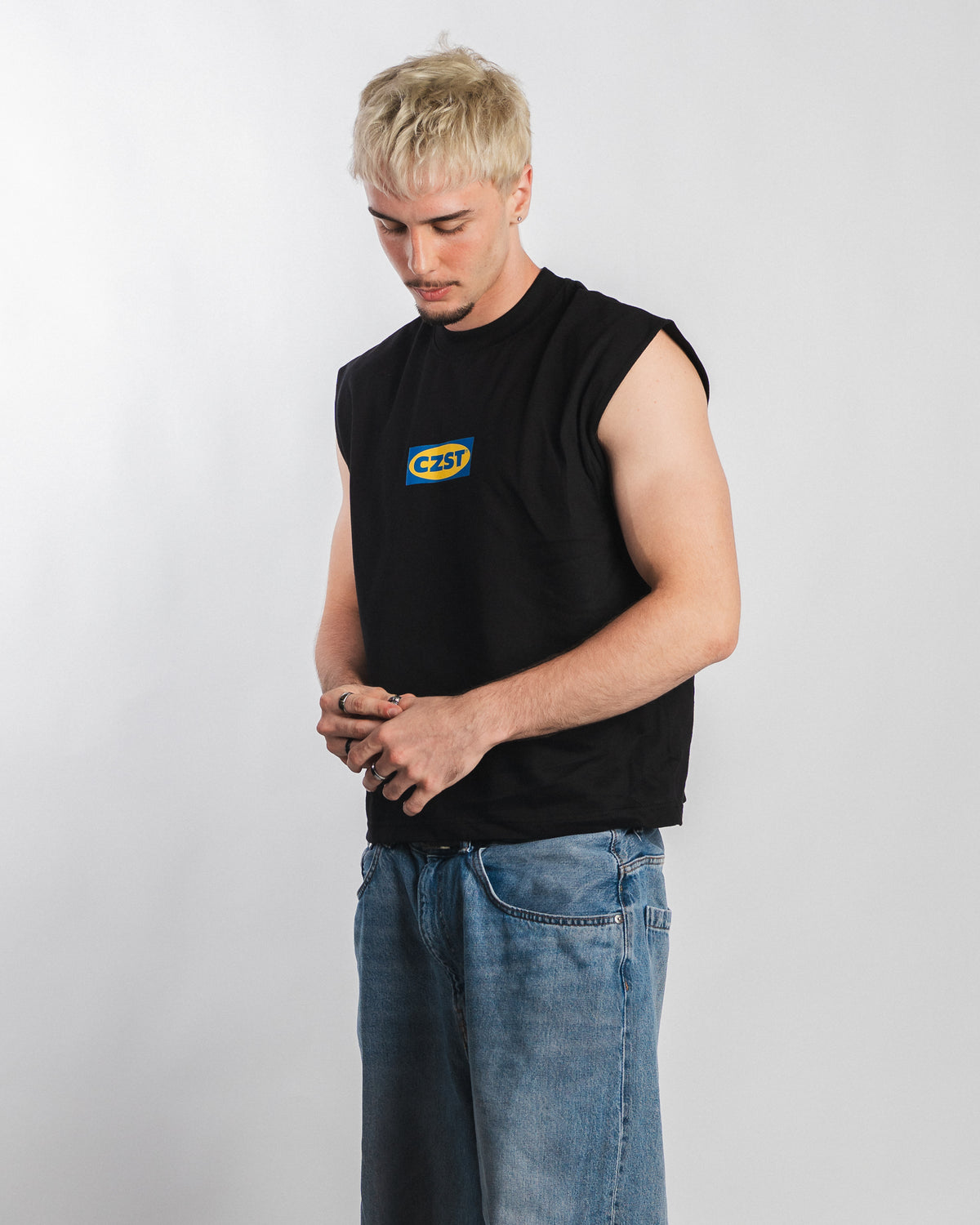 "Ikea" Muscle Tee in Black
