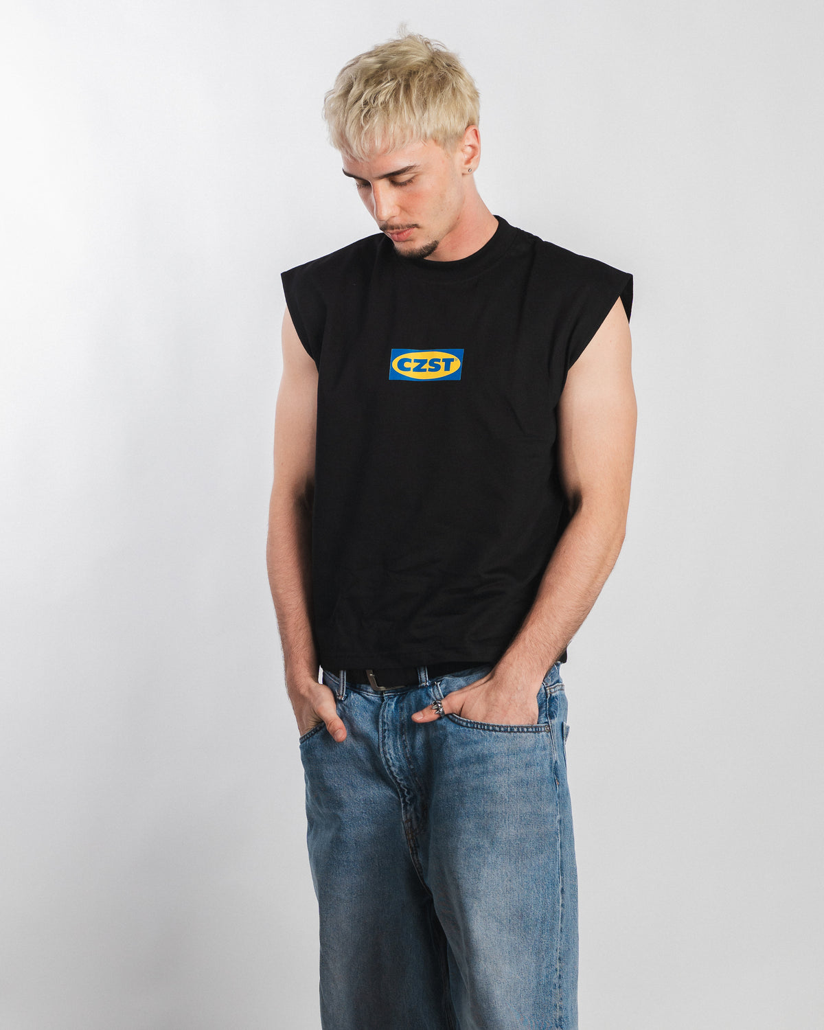 "Ikea" Muscle Tee in Black