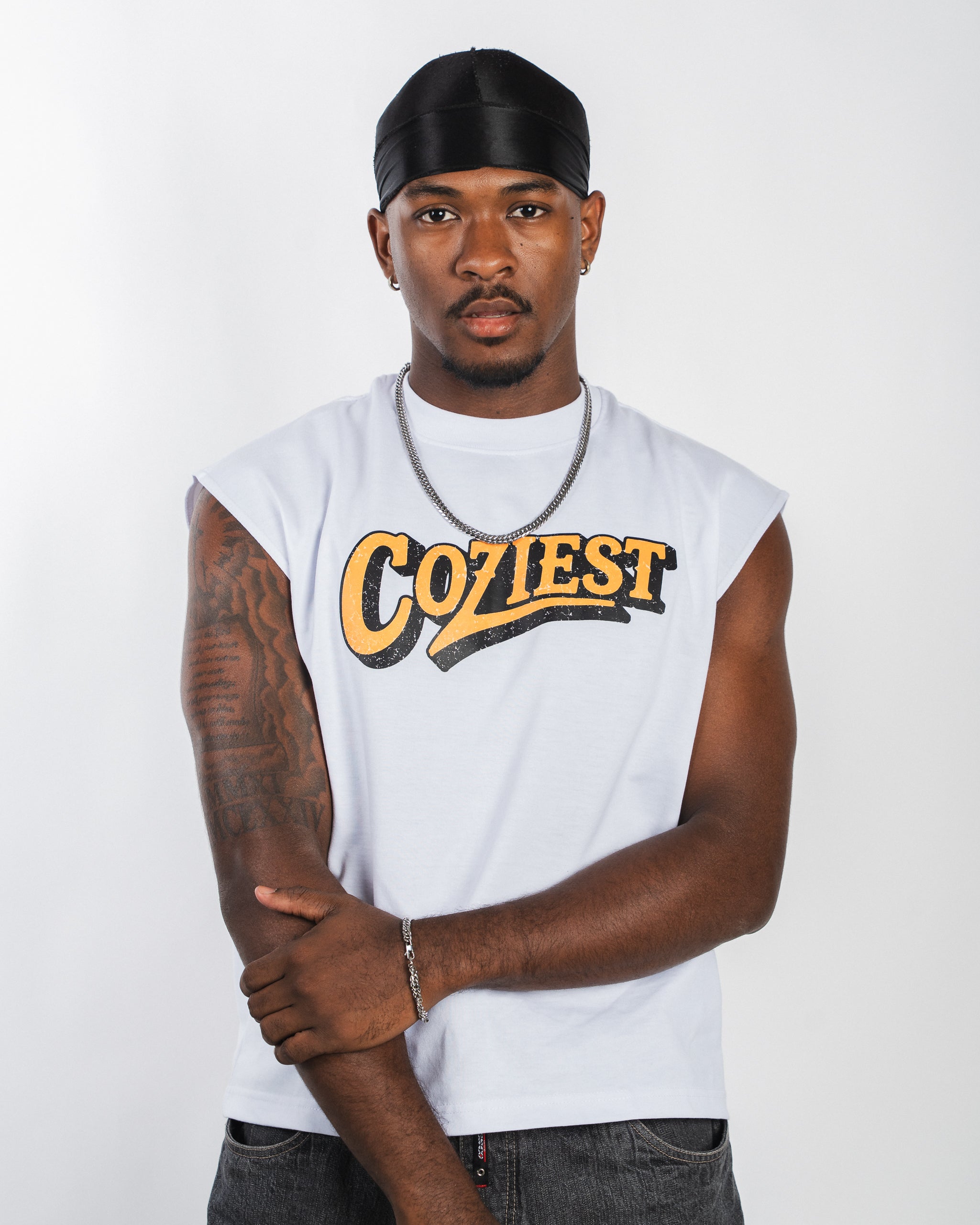 "Zeus" Muscle Tee in White
