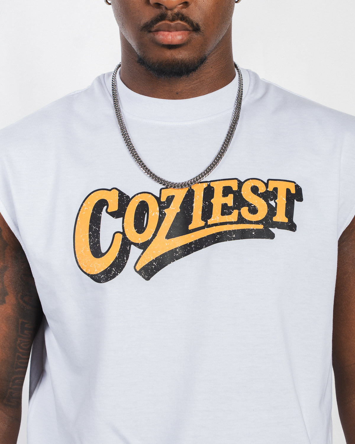 "Zeus" Muscle Tee in White