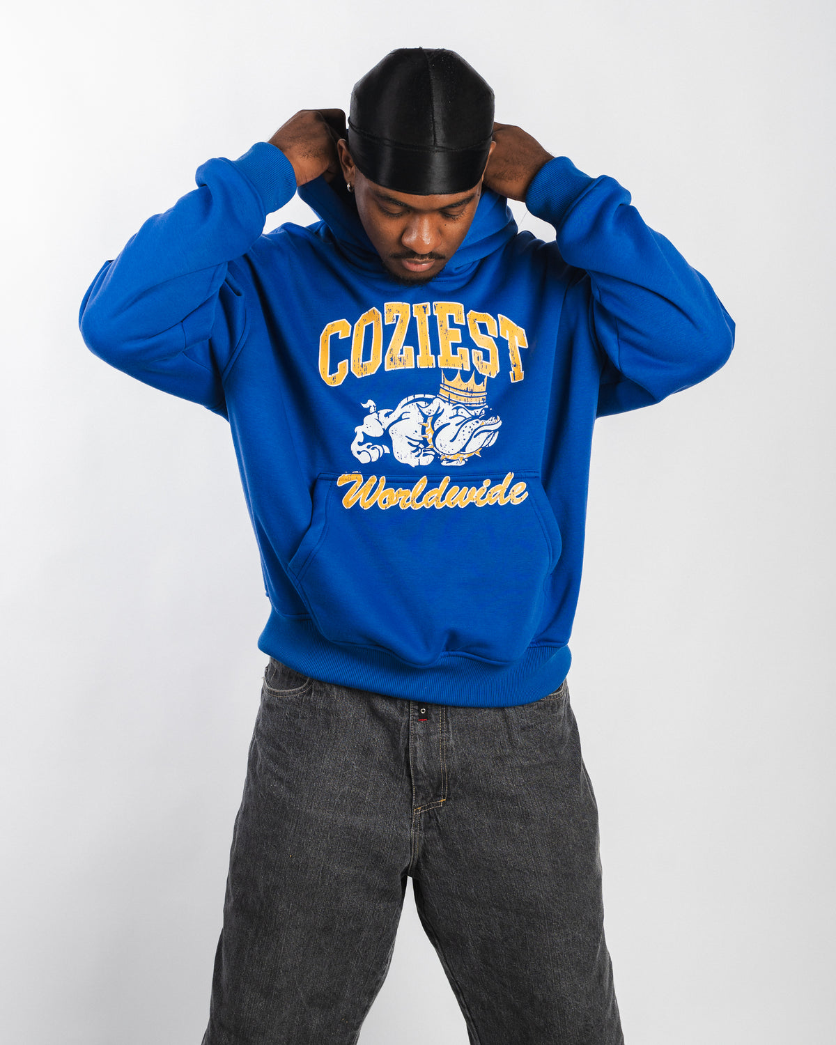 "Bullldog" Hoodie in Blue
