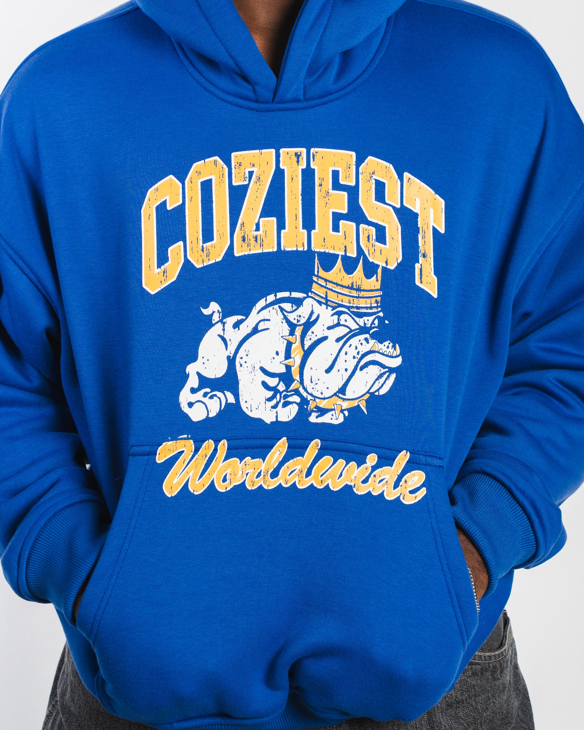 "Bullldog" Hoodie in Blue