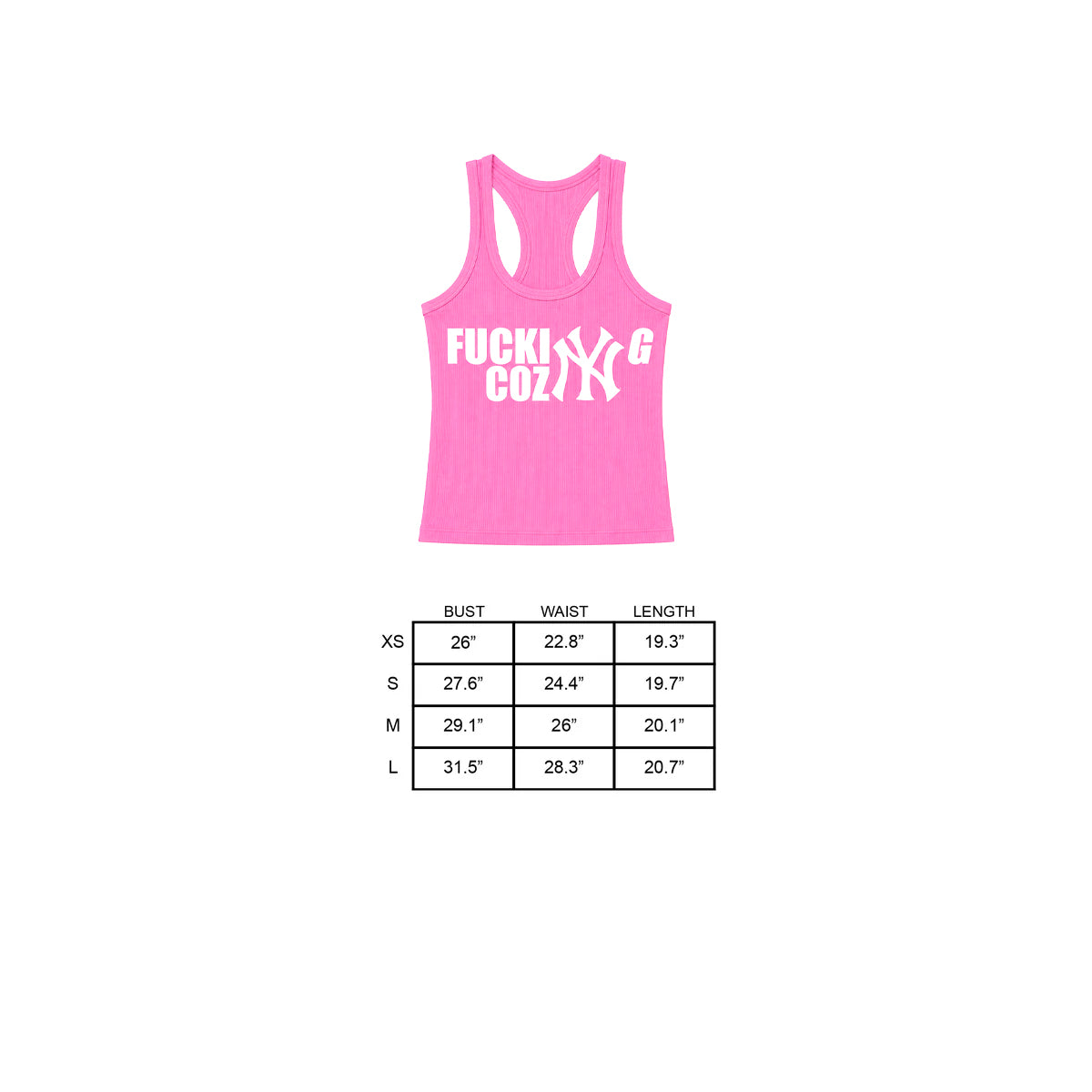 "Yankee” Tank Top in Fuchsia Colorway
