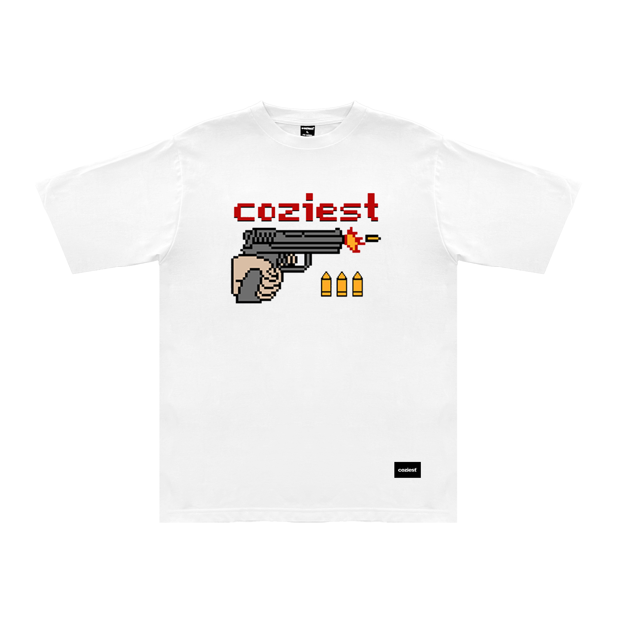 “Trigger” Tee in White Colorway