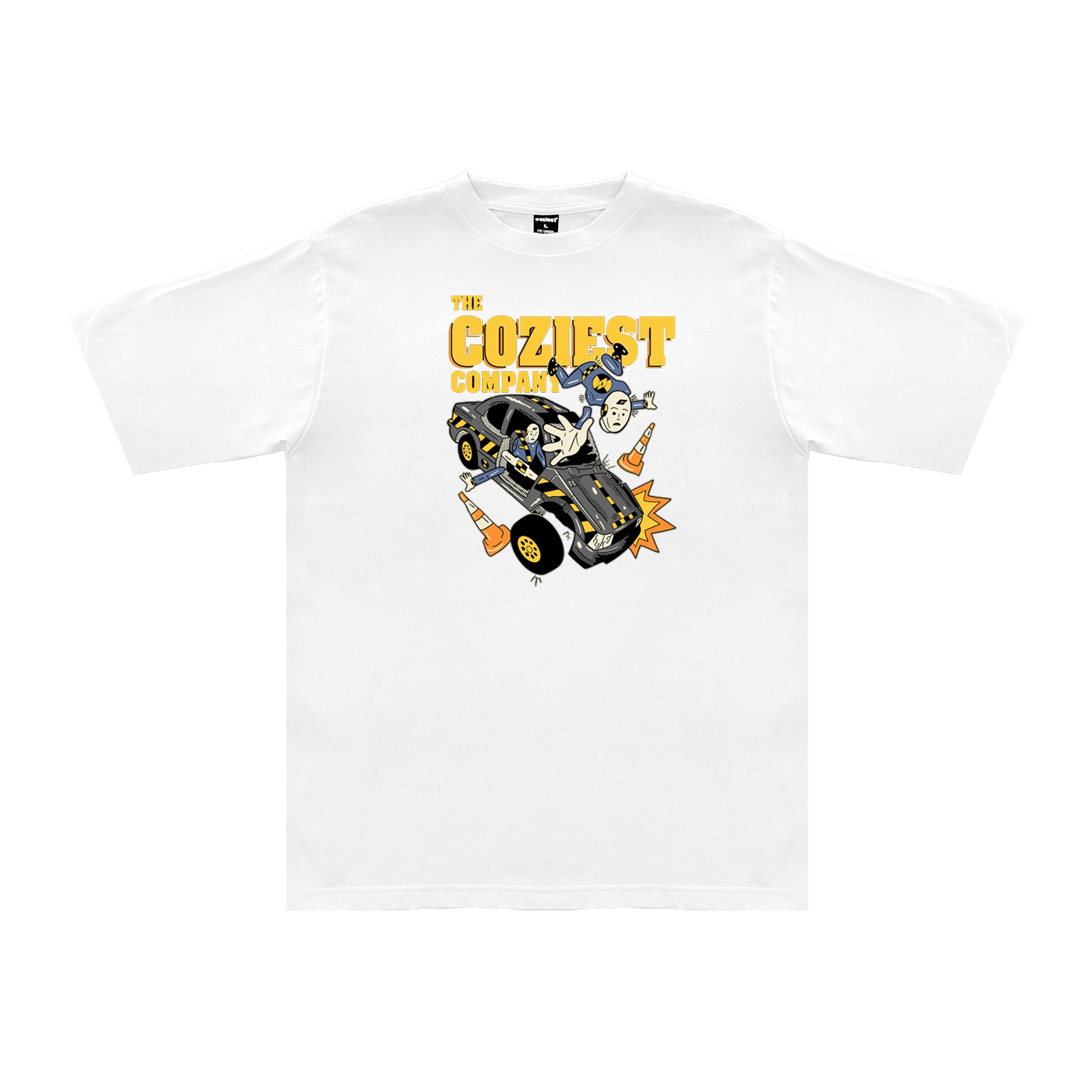 "Crash" Tee in White Colorway