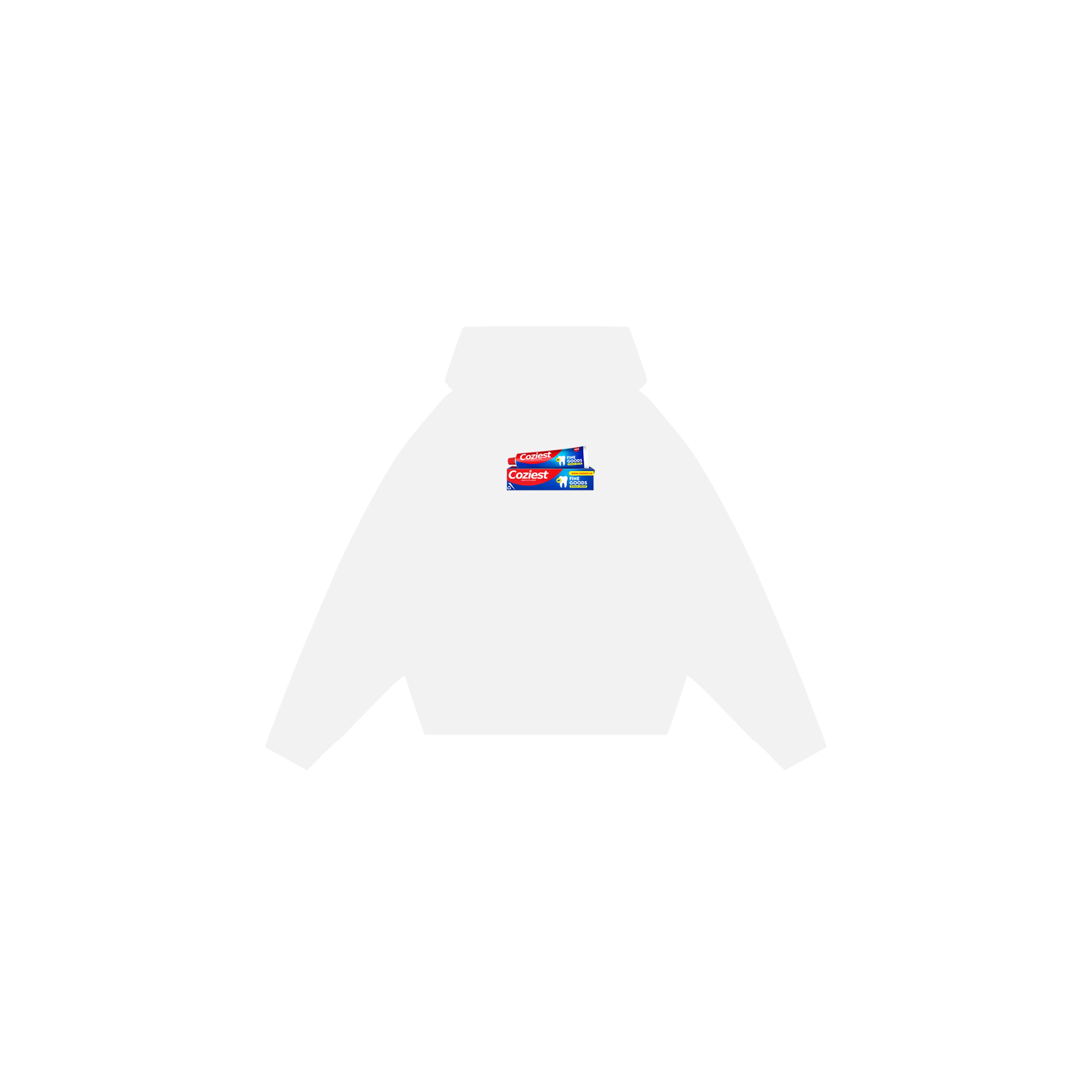 "Toothpaste" Hoodie in White