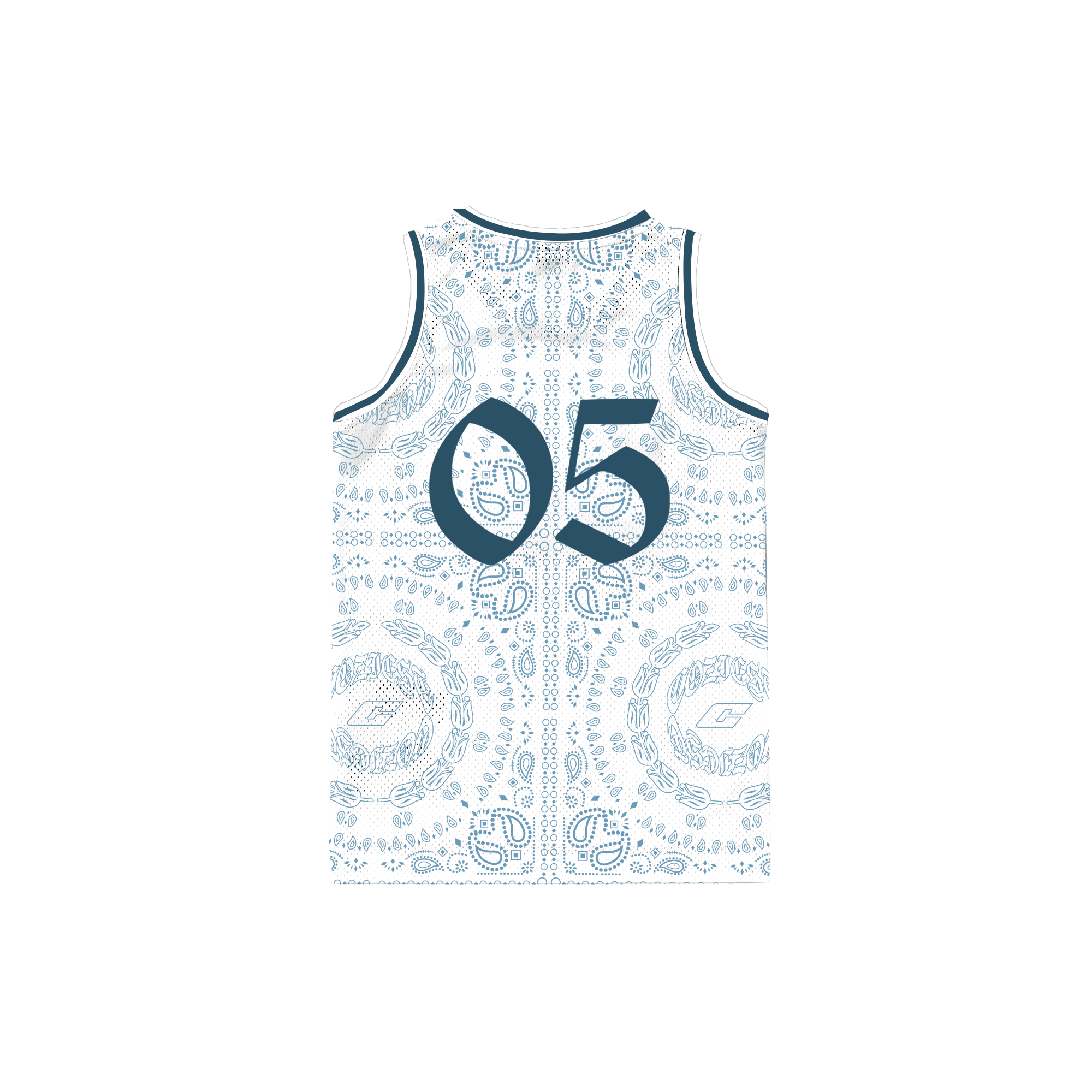 "The Fifth" Mesh Jersey in White Colorway