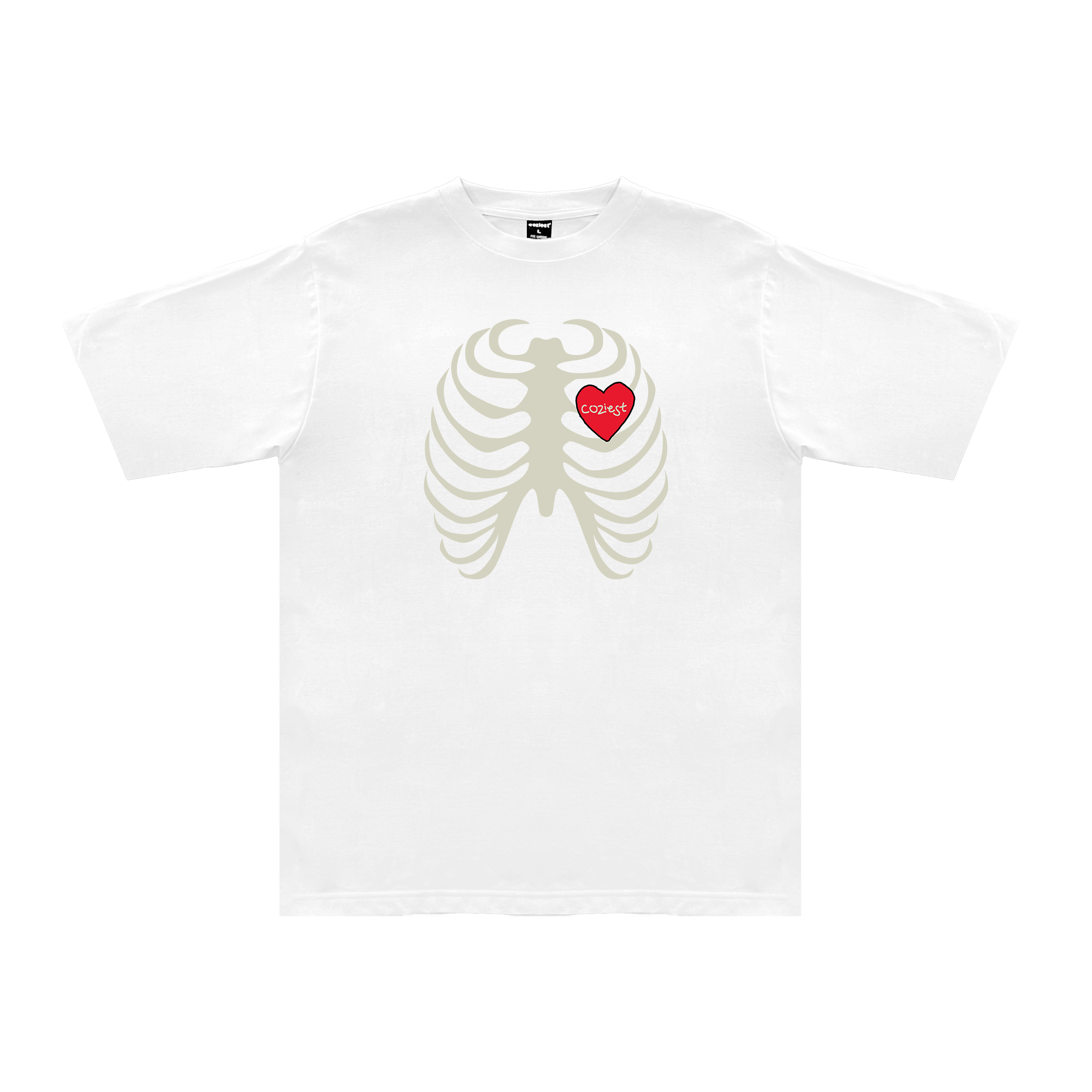 "Bone" Tee in White Colorway