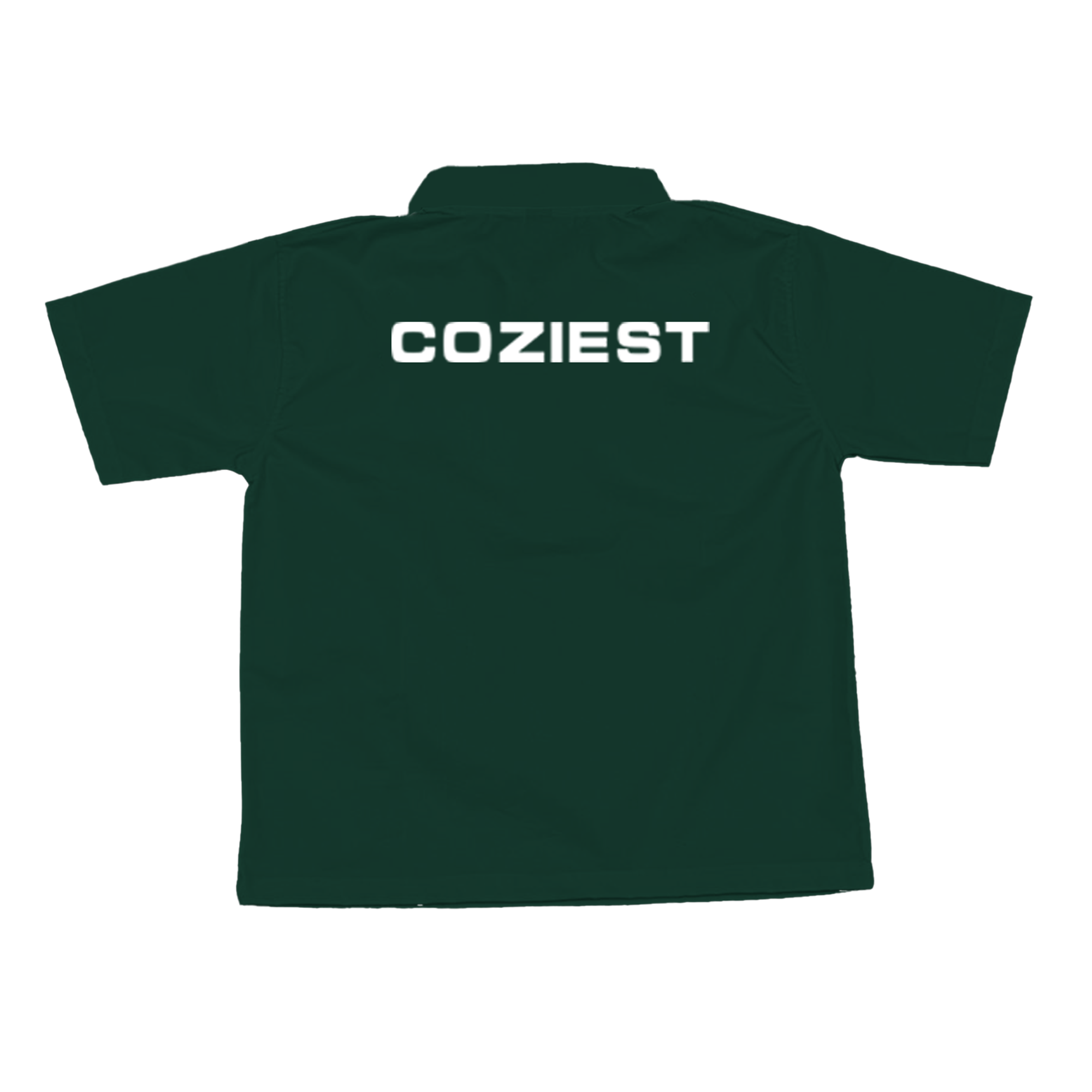 "Workwear" Quarter Zip Polo in Moss Green Colorway.