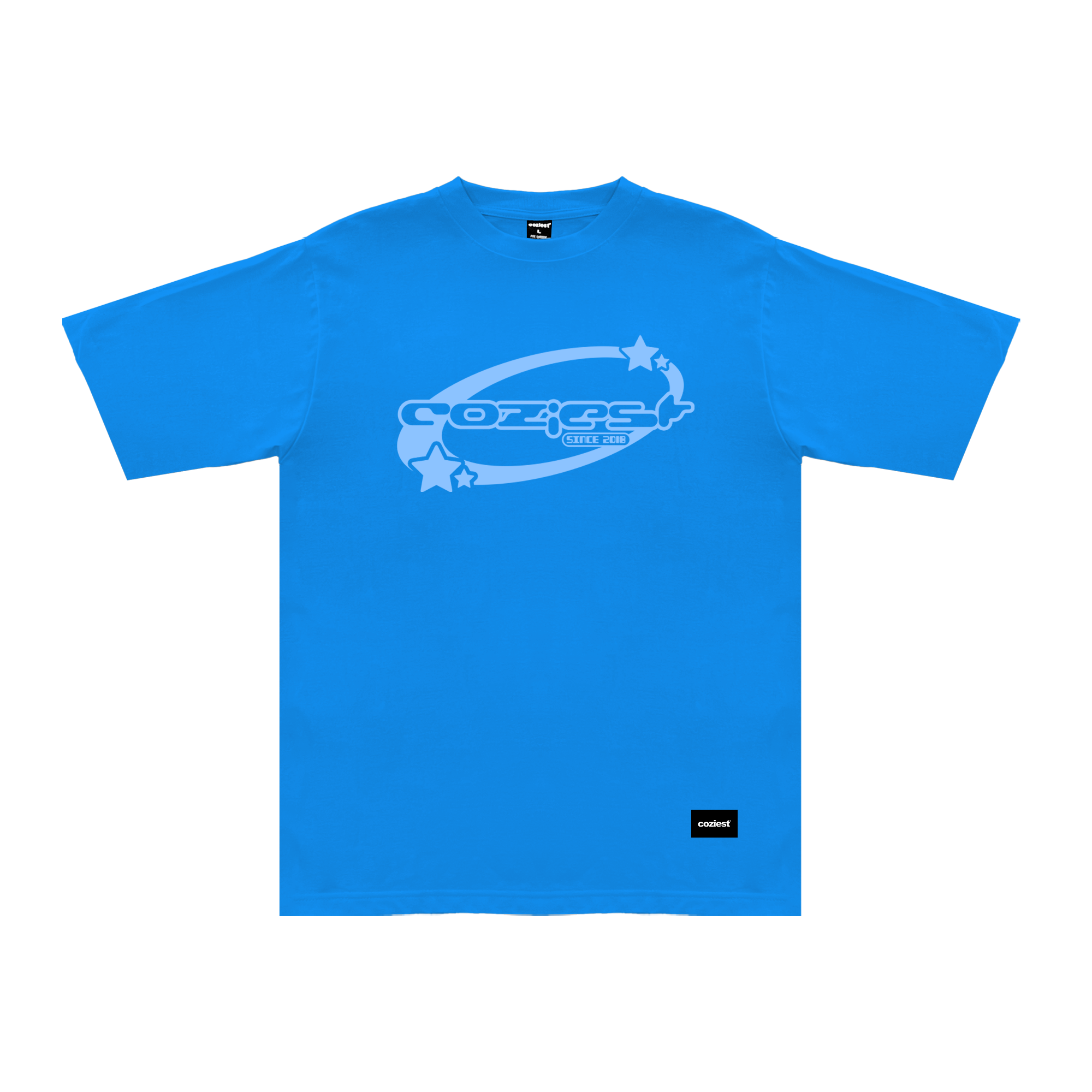 "Y2K” tee in Powder Blue Colorway