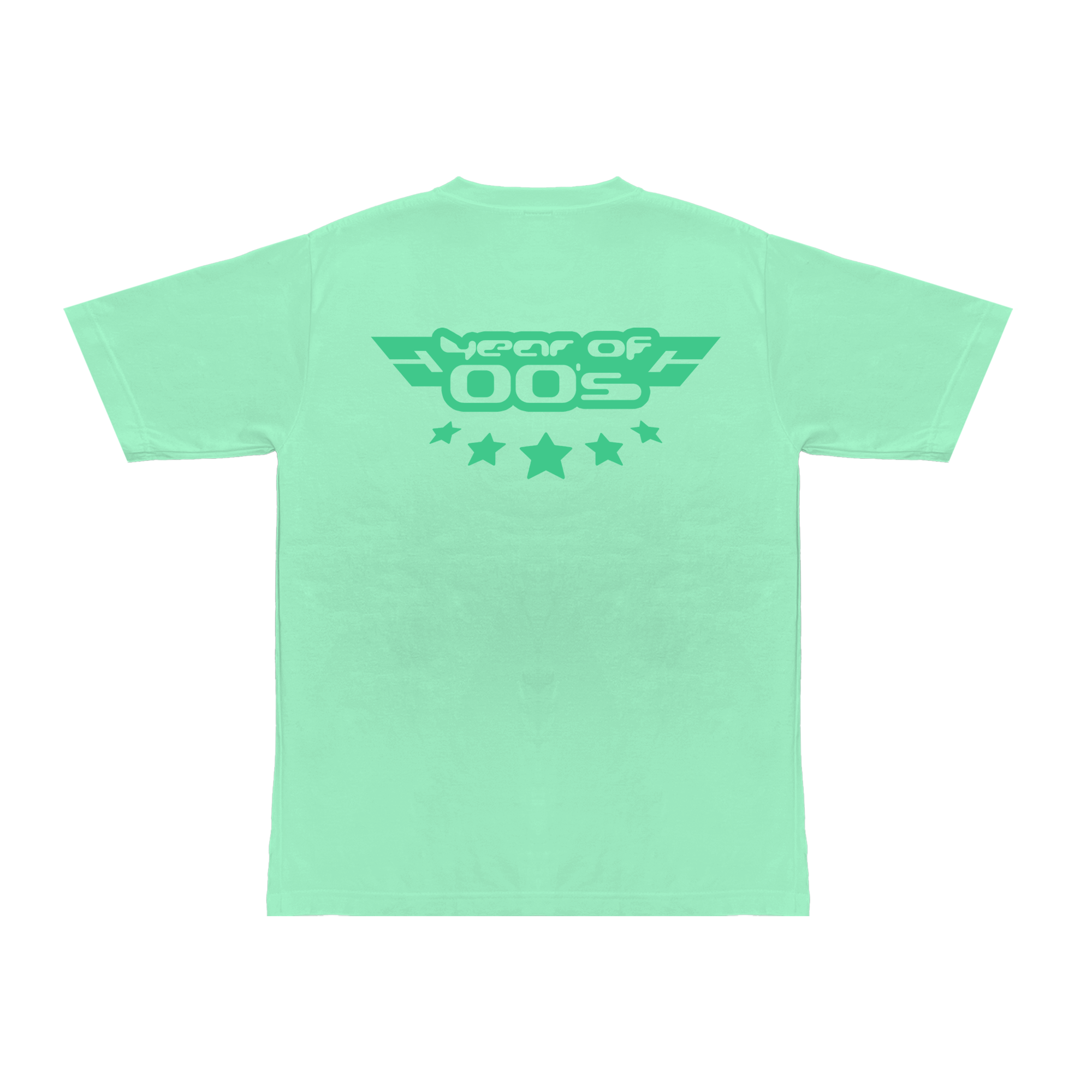 "Y2K” Tee in Mint Green Colorway