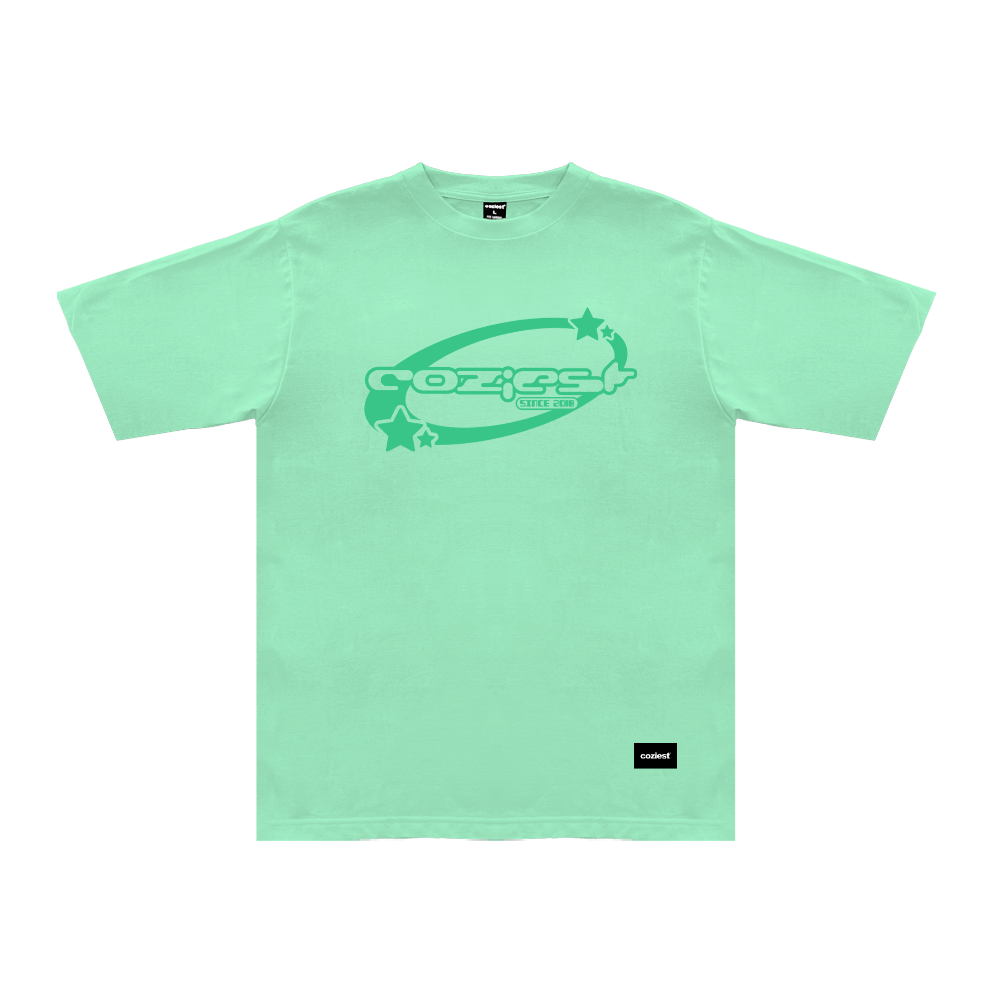 "Y2K” Tee in Mint Green Colorway