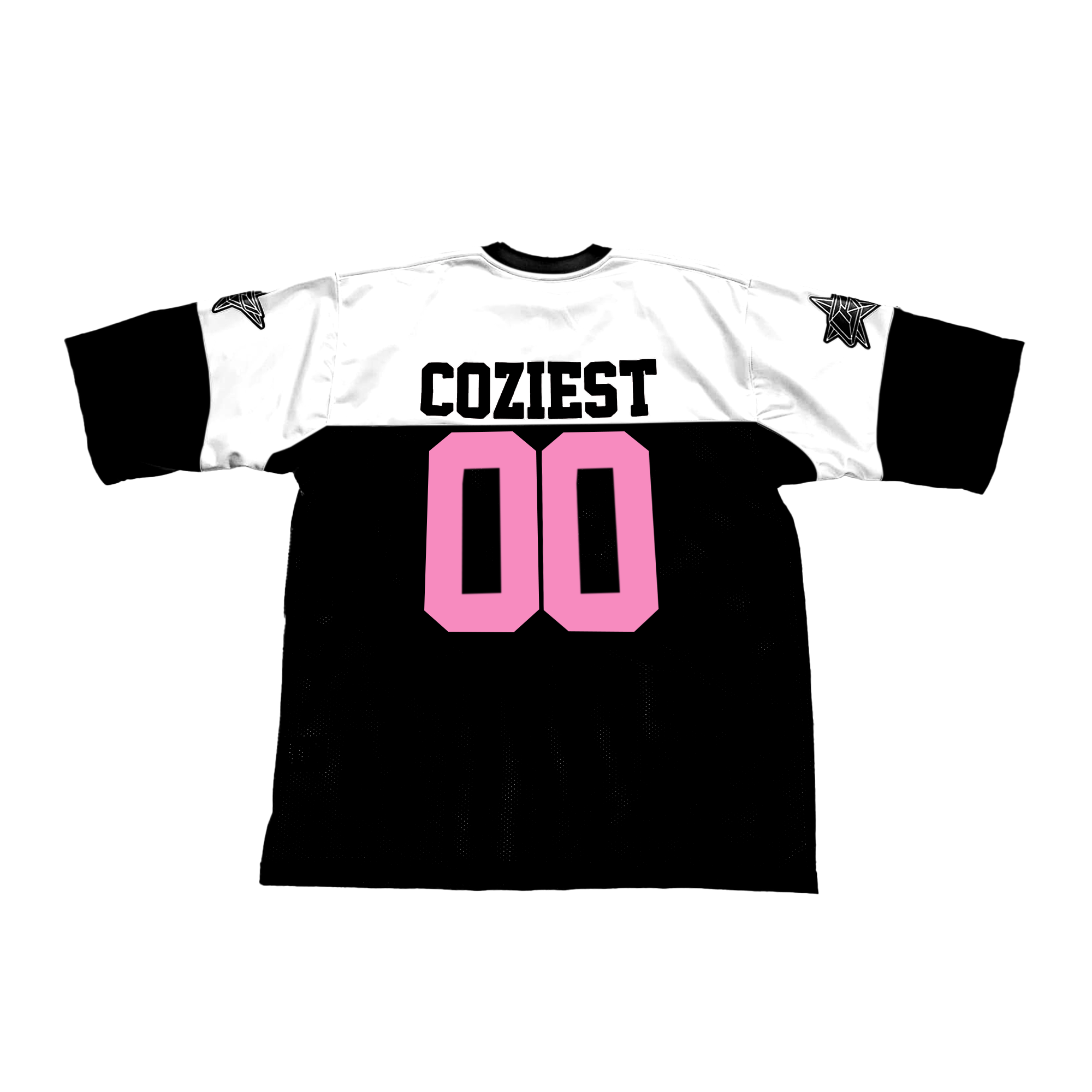 "Harley" Mesh Football Jersey in Black Colorway