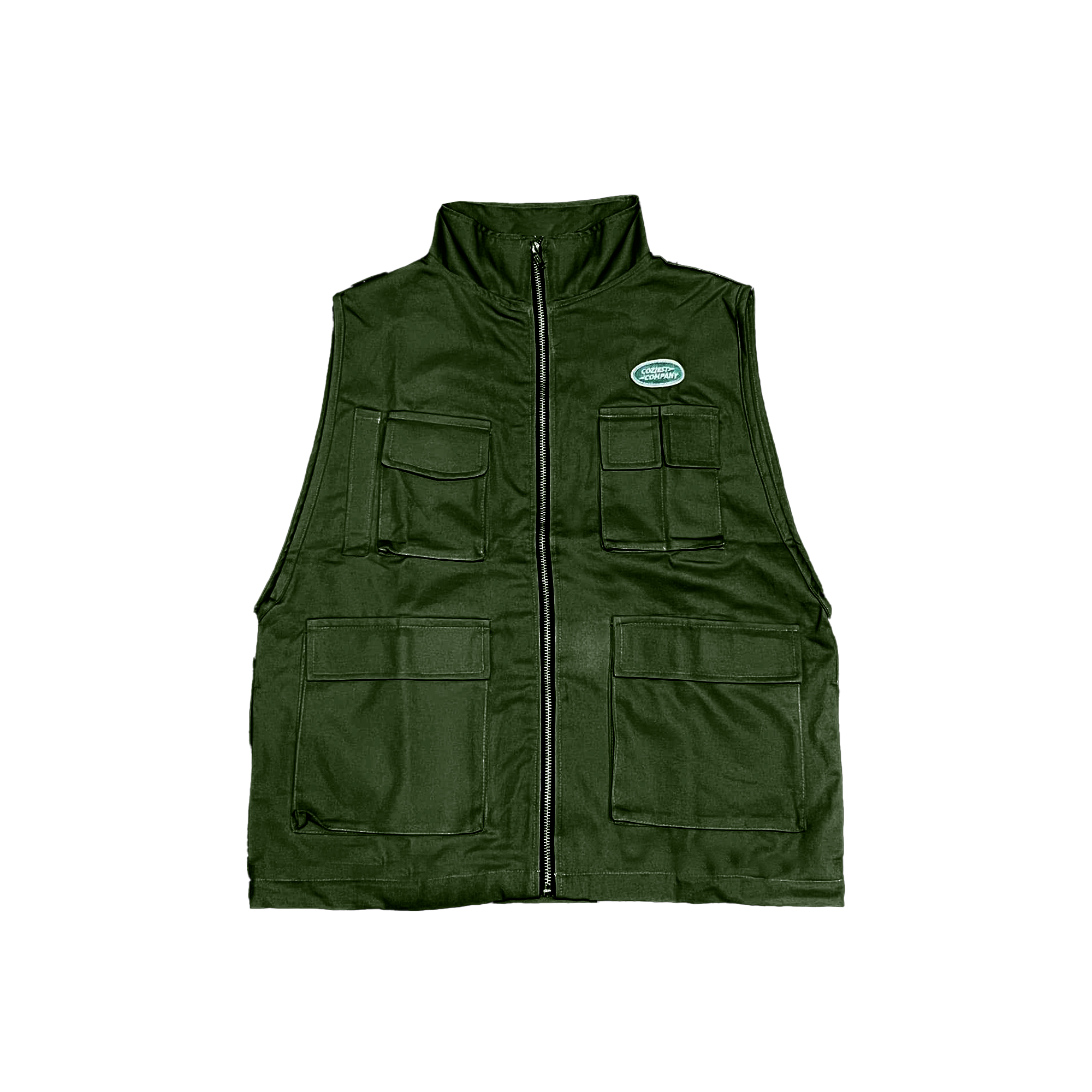 "Safari" Vest in Green Colorway